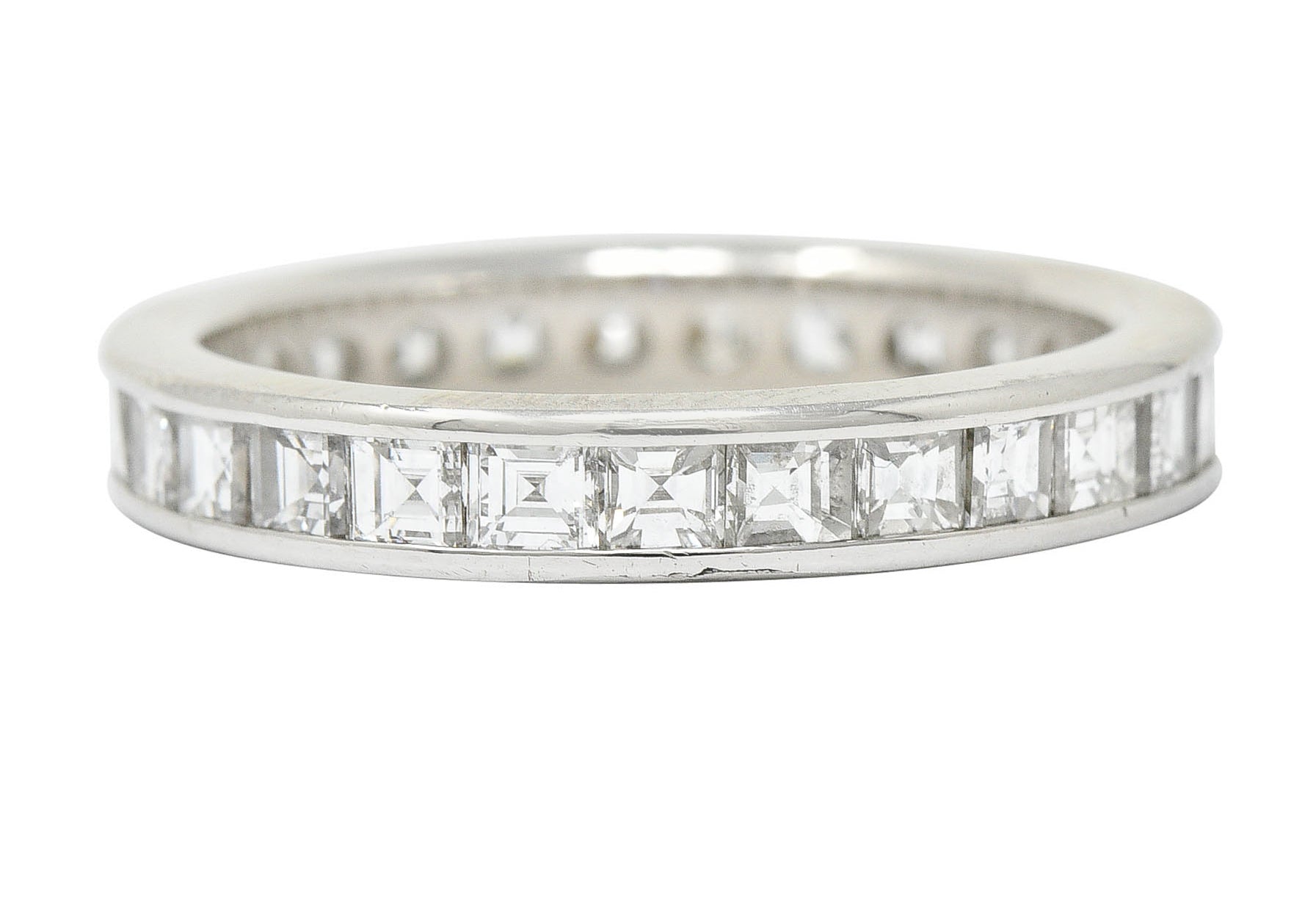 1950's Mid-Century 2.00 CTW Diamond Platinum Eternity Band RingRing - Wilson's Estate Jewelry