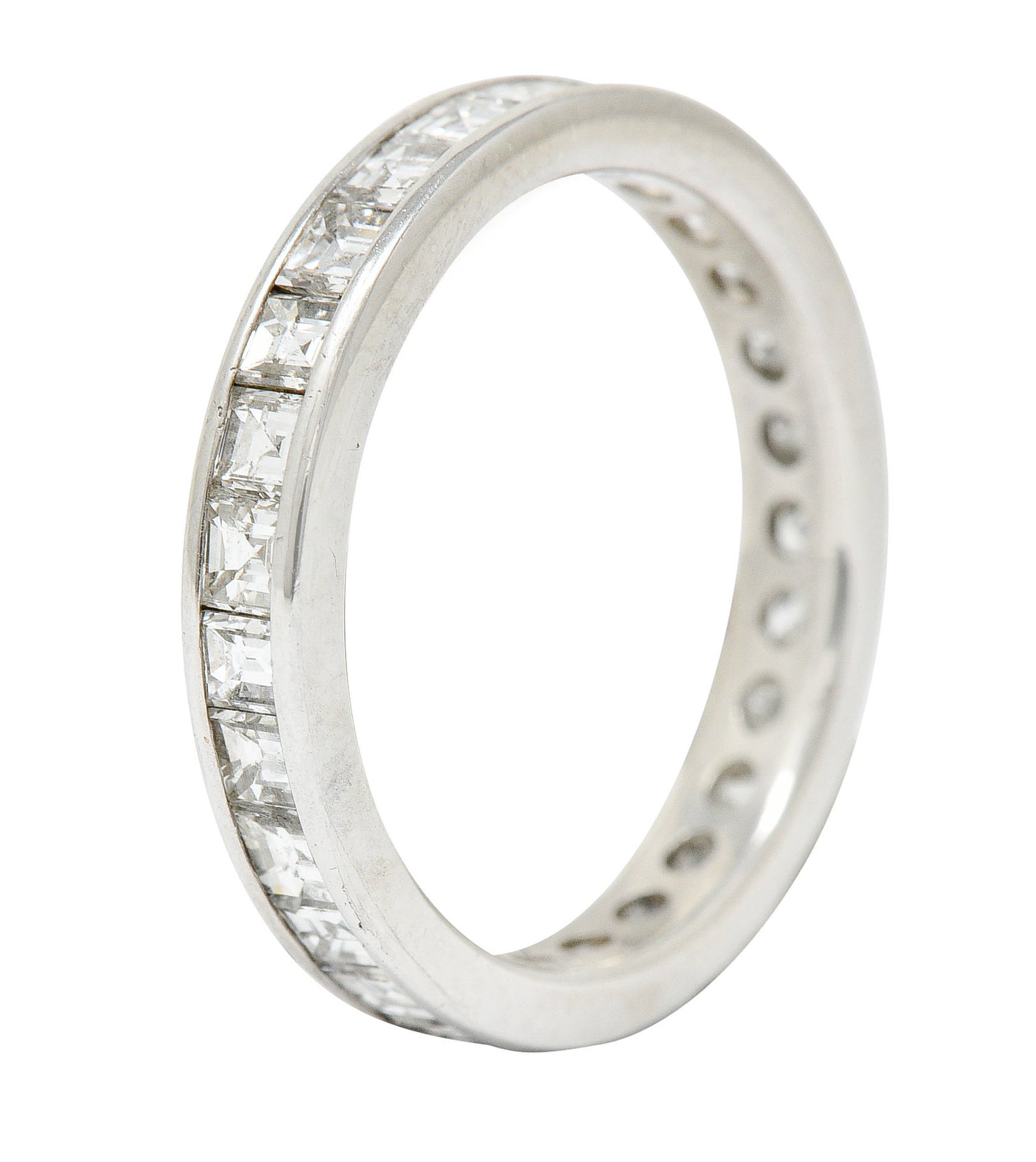 1950's Mid-Century 2.00 CTW Diamond Platinum Eternity Band RingRing - Wilson's Estate Jewelry