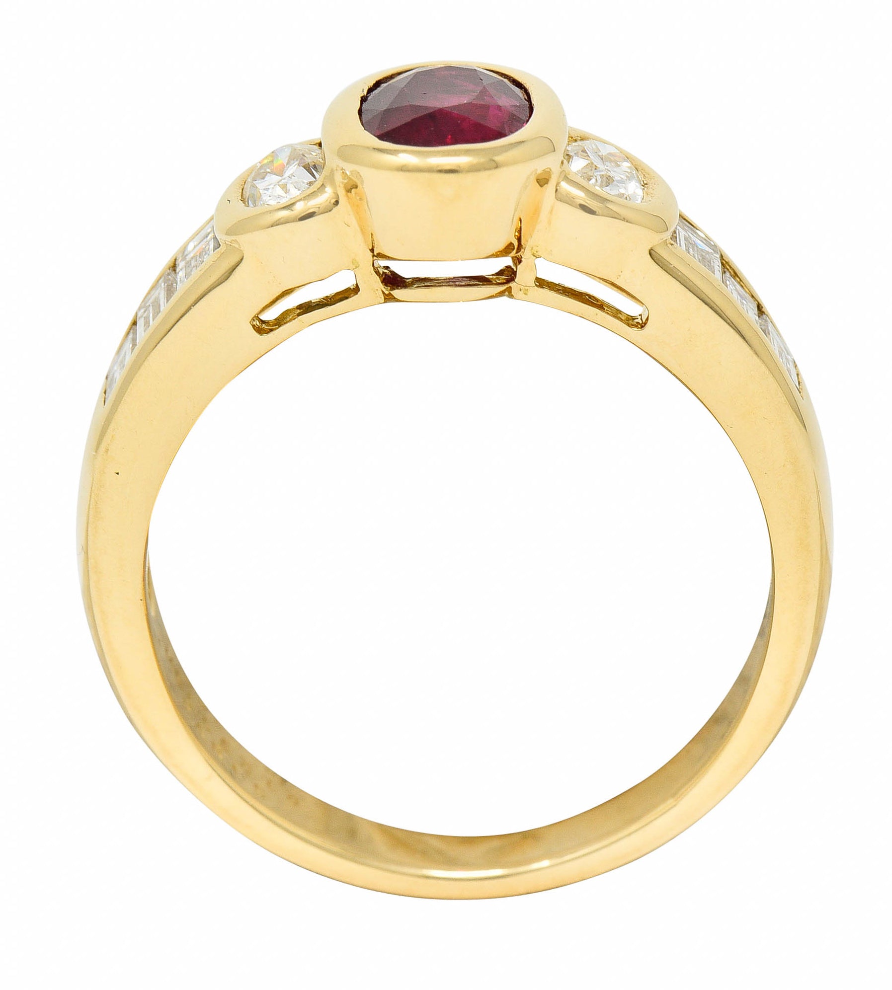 Mellerio Paris Vintage 2.10 CTW Ruby Diamond 18 Karat Gold Gemstone RingRing - Wilson's Estate Jewelry