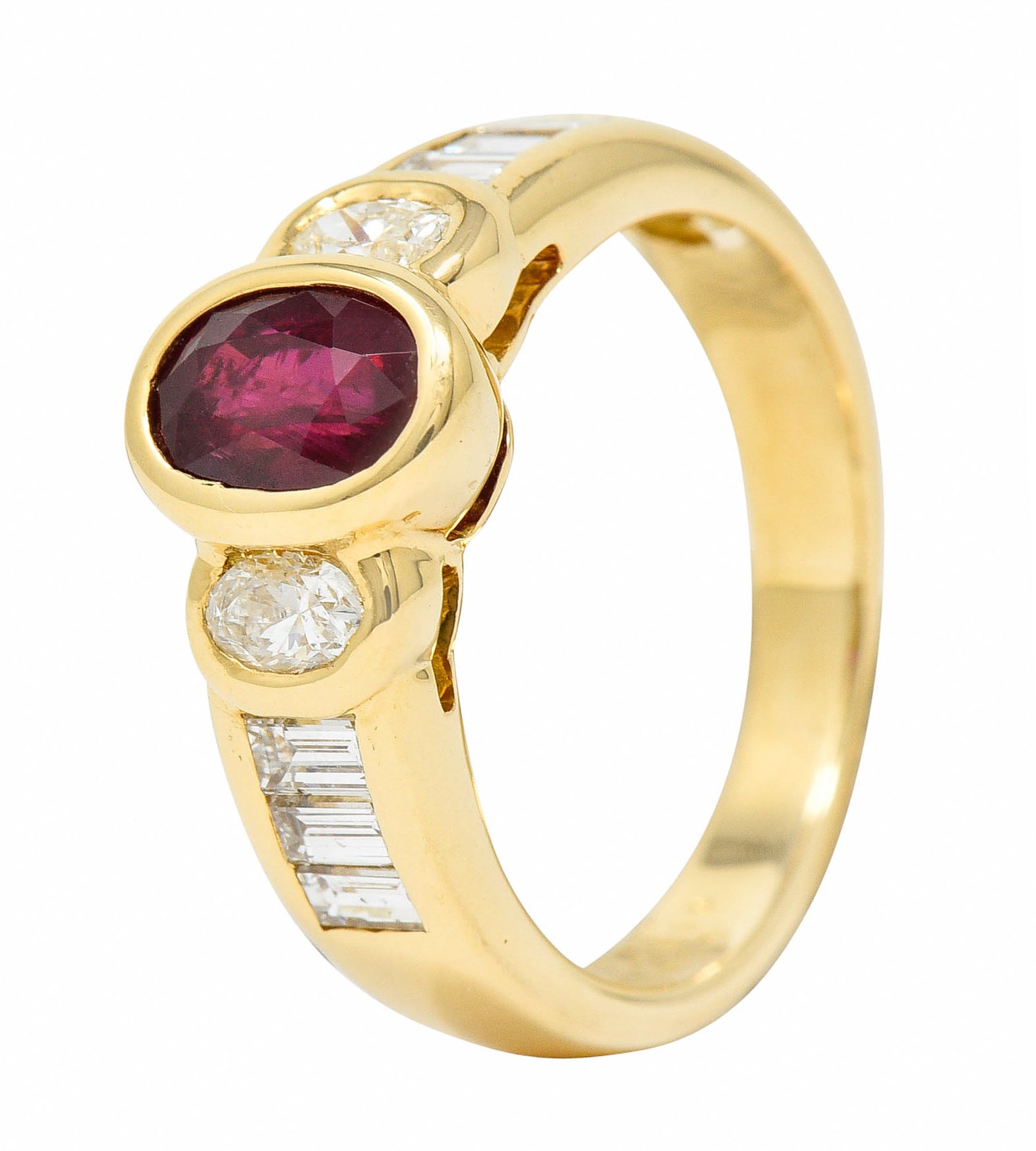 Mellerio Paris Vintage 2.10 CTW Ruby Diamond 18 Karat Gold Gemstone RingRing - Wilson's Estate Jewelry