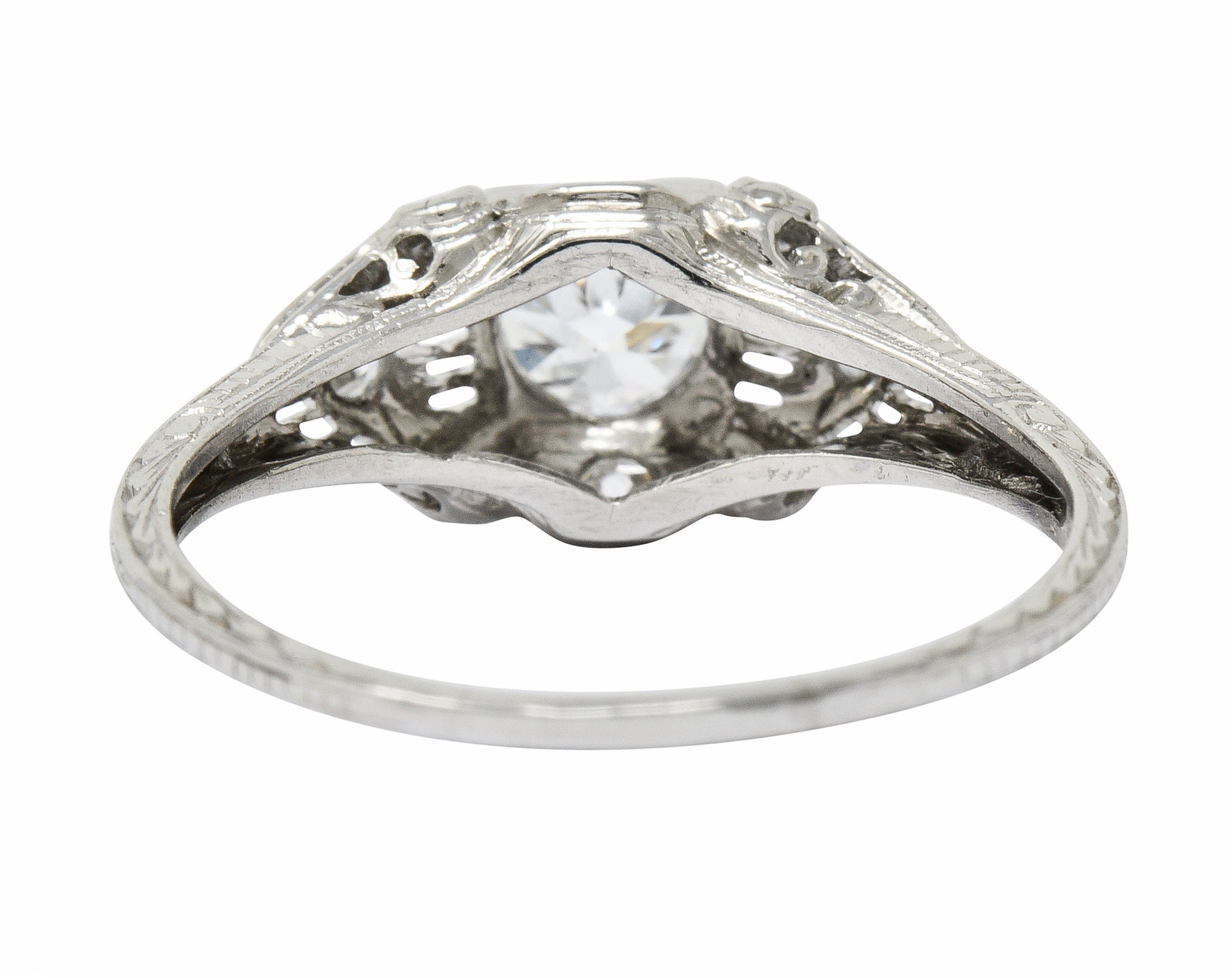 Art Deco 0.65 CTW Diamond Platinum Engagement RingRing - Wilson's Estate Jewelry