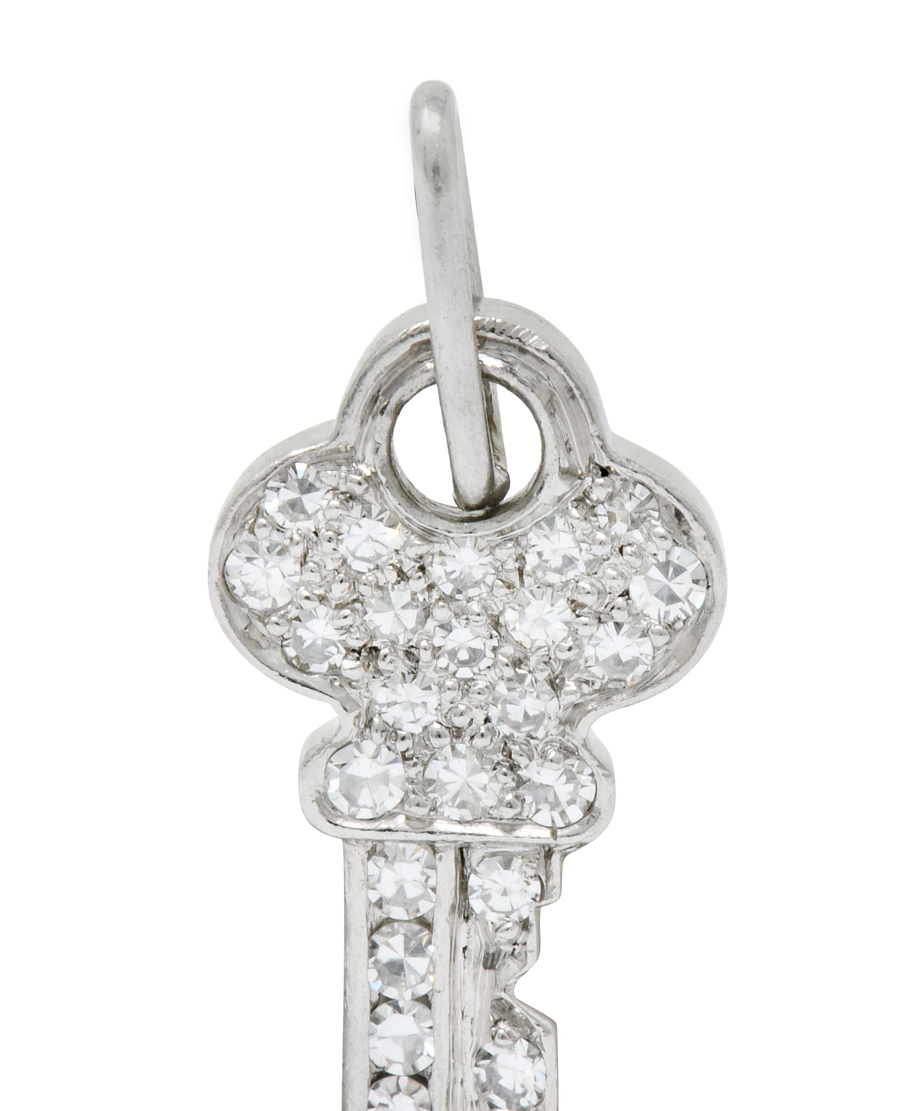 Tiffany & Co. Diamond Platinum Key Charm Circa 1950 - Wilson's Estate Jewelry