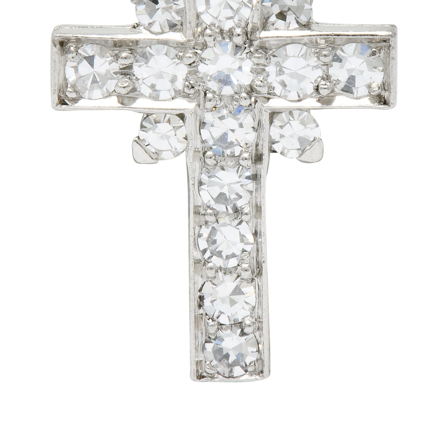 Tiffany & Co. Diamond Platinum Cross Charm Circa 1950 - Wilson's Estate Jewelry