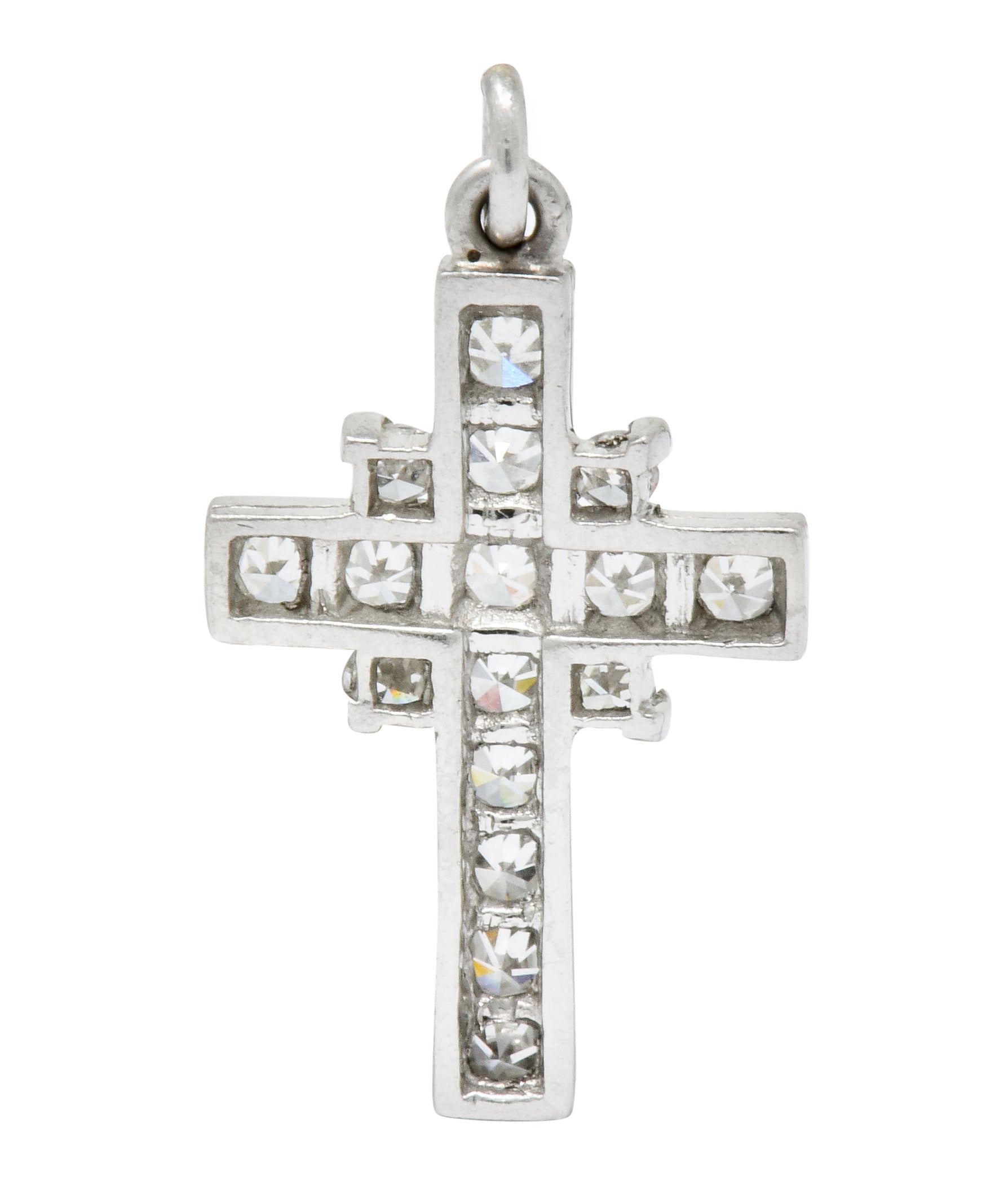 Tiffany & Co. Diamond Platinum Cross Charm Circa 1950 - Wilson's Estate Jewelry