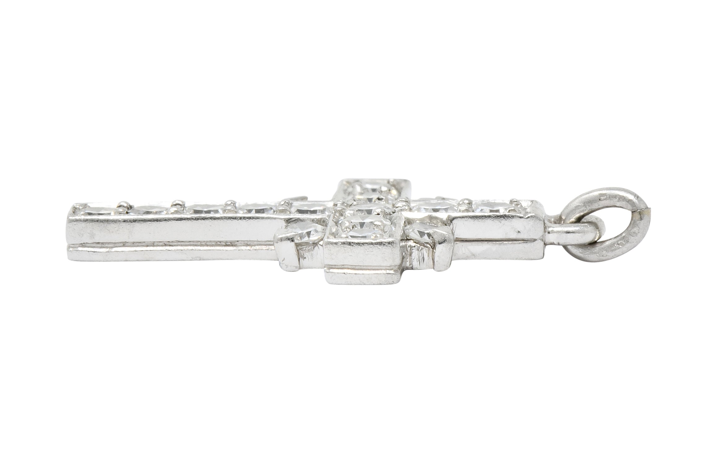 Tiffany & Co. Diamond Platinum Cross Charm Circa 1950 - Wilson's Estate Jewelry