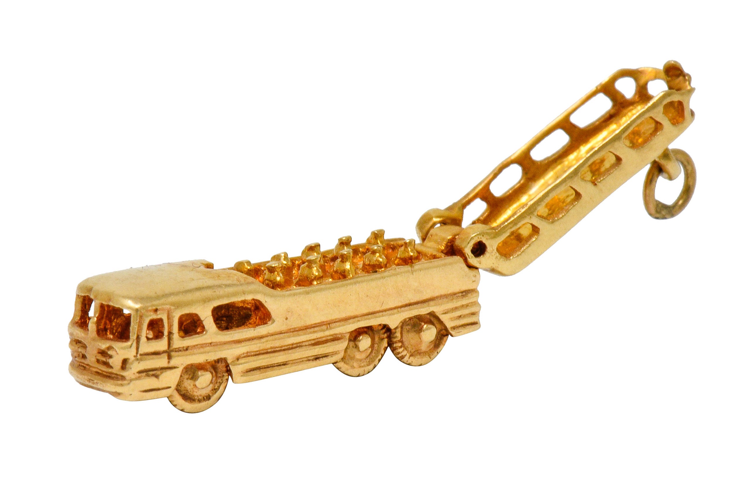 .11111 *1950's Mid-Century Articulated 14 Karat Gold Scenicruiser Greyhound Bus Charm - Wilson's Estate Jewelry