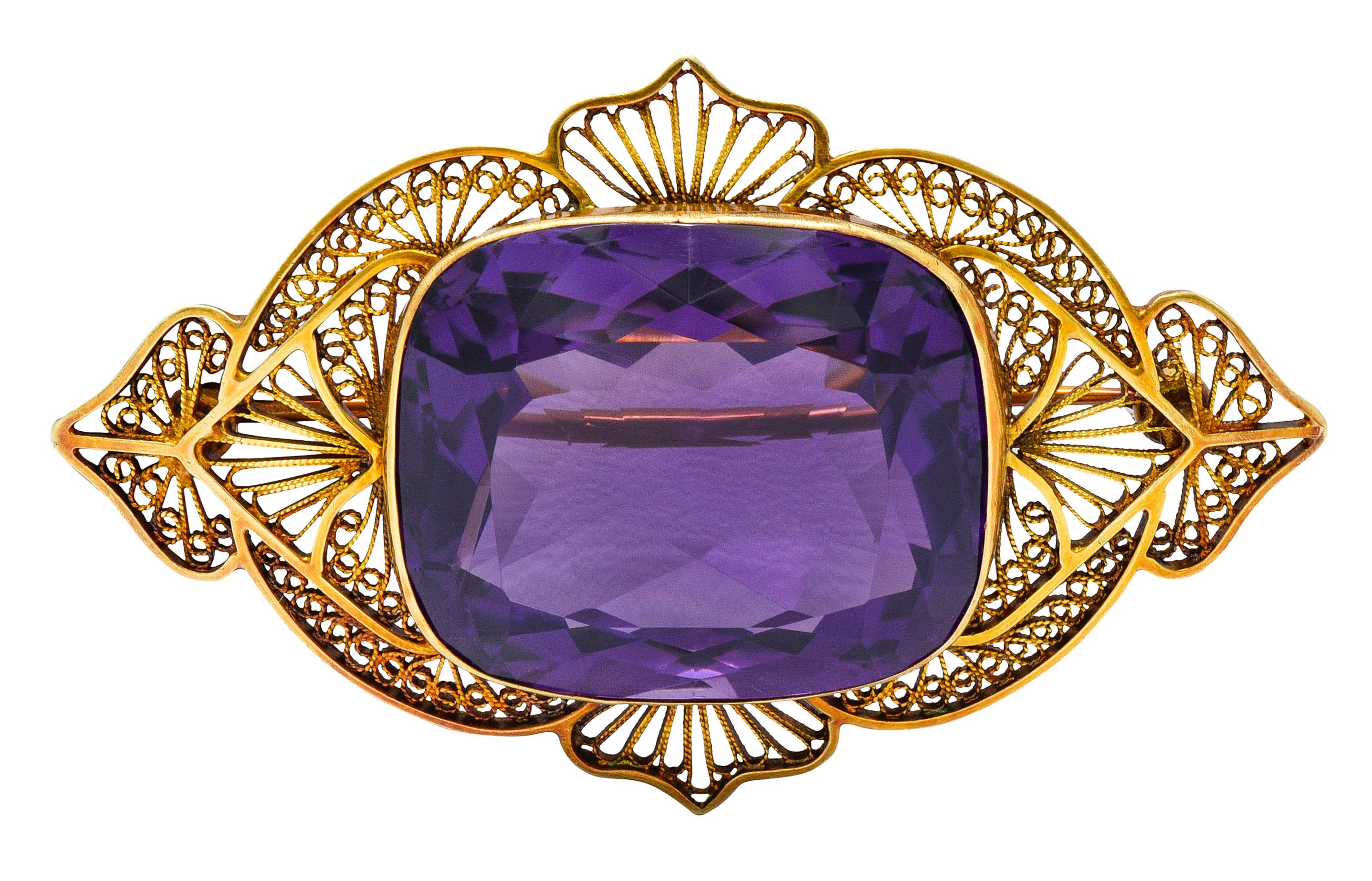 Victorian Amethyst 18 Karat Gold Brooch Circa 1900Brooch - Wilson's Estate Jewelry