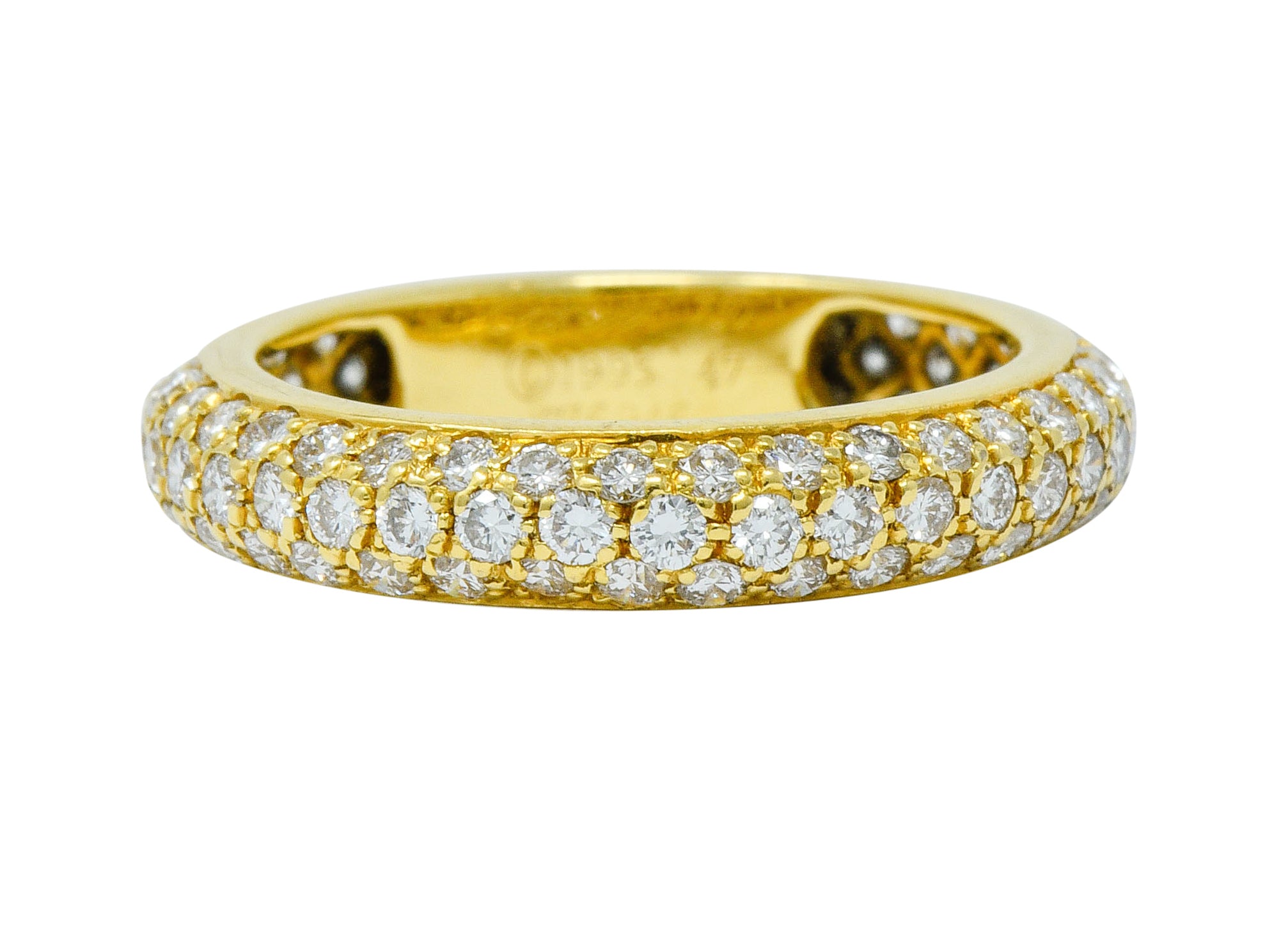 Cartier 1.30 CTW Pave Diamond 18 Karat Gold Vintage Etincelle Eternity Band RingRing - Wilson's Estate Jewelry