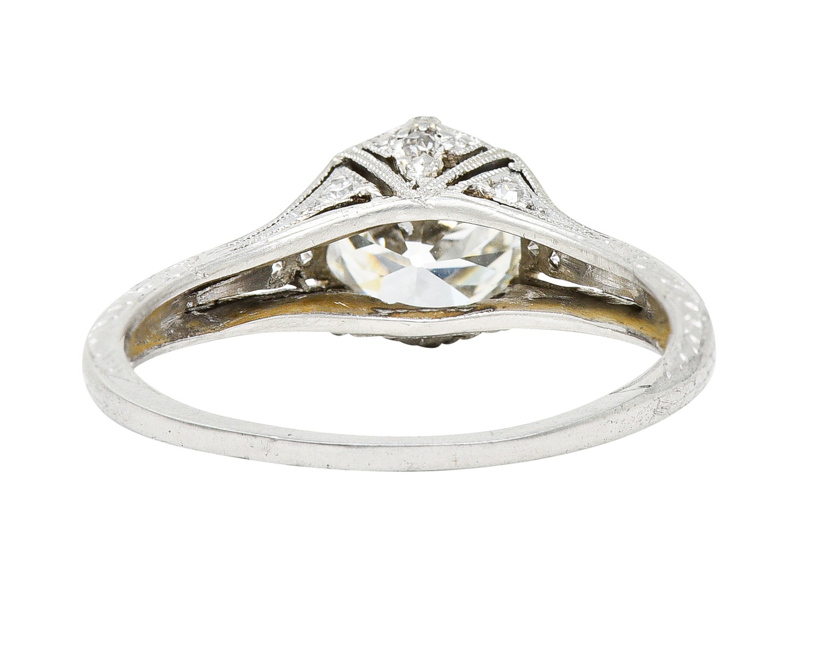 Art Deco 1.42 CTW Diamond Platinum Lily Of Valley Engagement RingRing - Wilson's Estate Jewelry