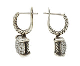 David Yurman 1.28 CTW Pave Diamond Sterling Silver Chatelaine Drop EarringsEarrings - Wilson's Estate Jewelry