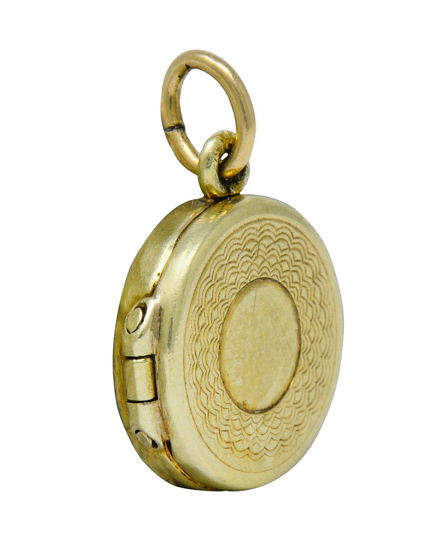 Sloan & Co. Retro 14 Karat Gold Makeup Compact Charmcharm - Wilson's Estate Jewelry