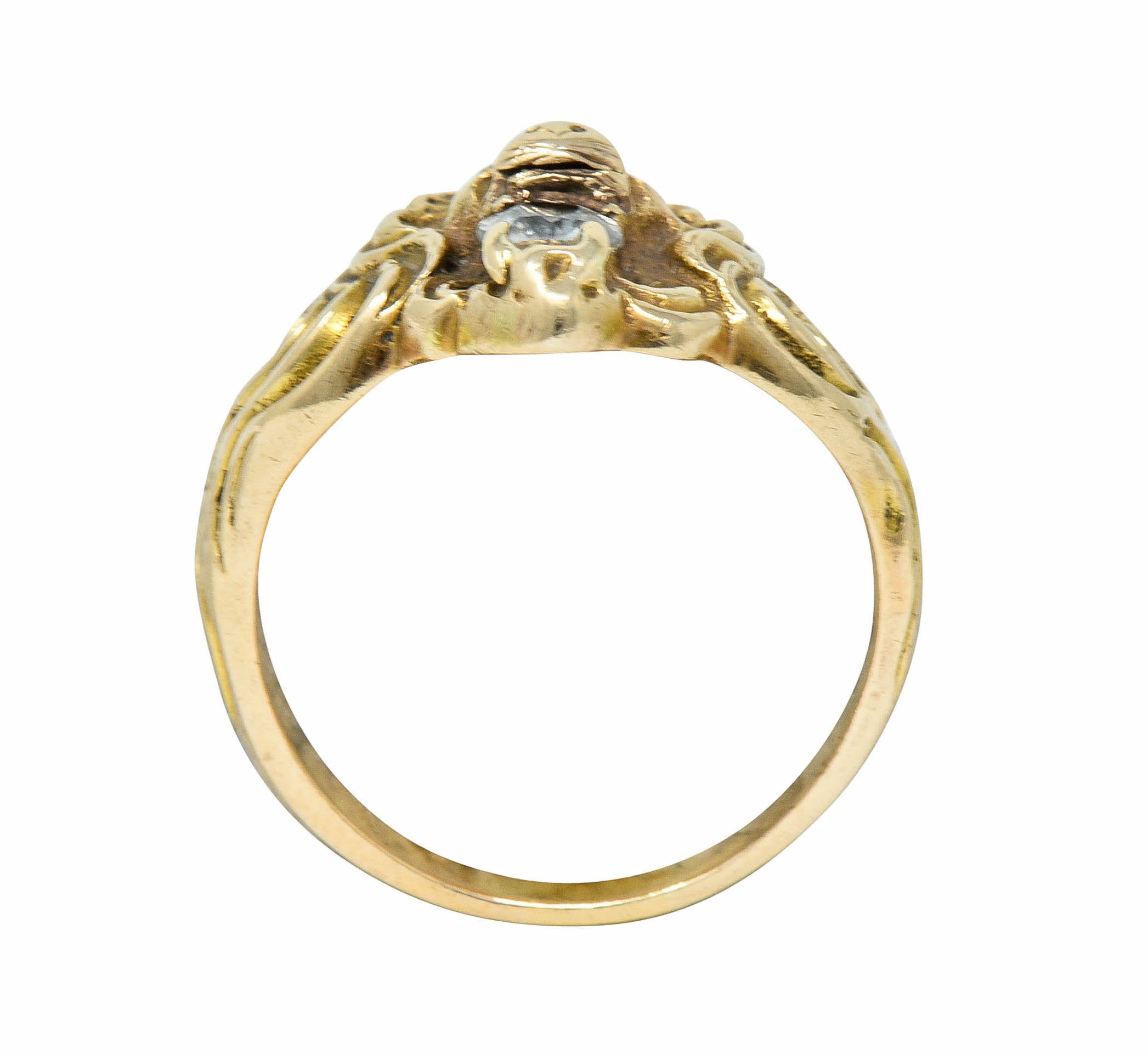 Victorian Diamond 14 Karat Gold Lion Band Ring Circa 1890Ring - Wilson's Estate Jewelry