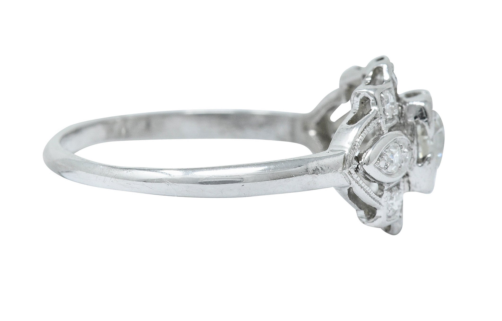 Sweet Edwardian 0.50 CTW Diamond Platinum Dinner RingRing - Wilson's Estate Jewelry