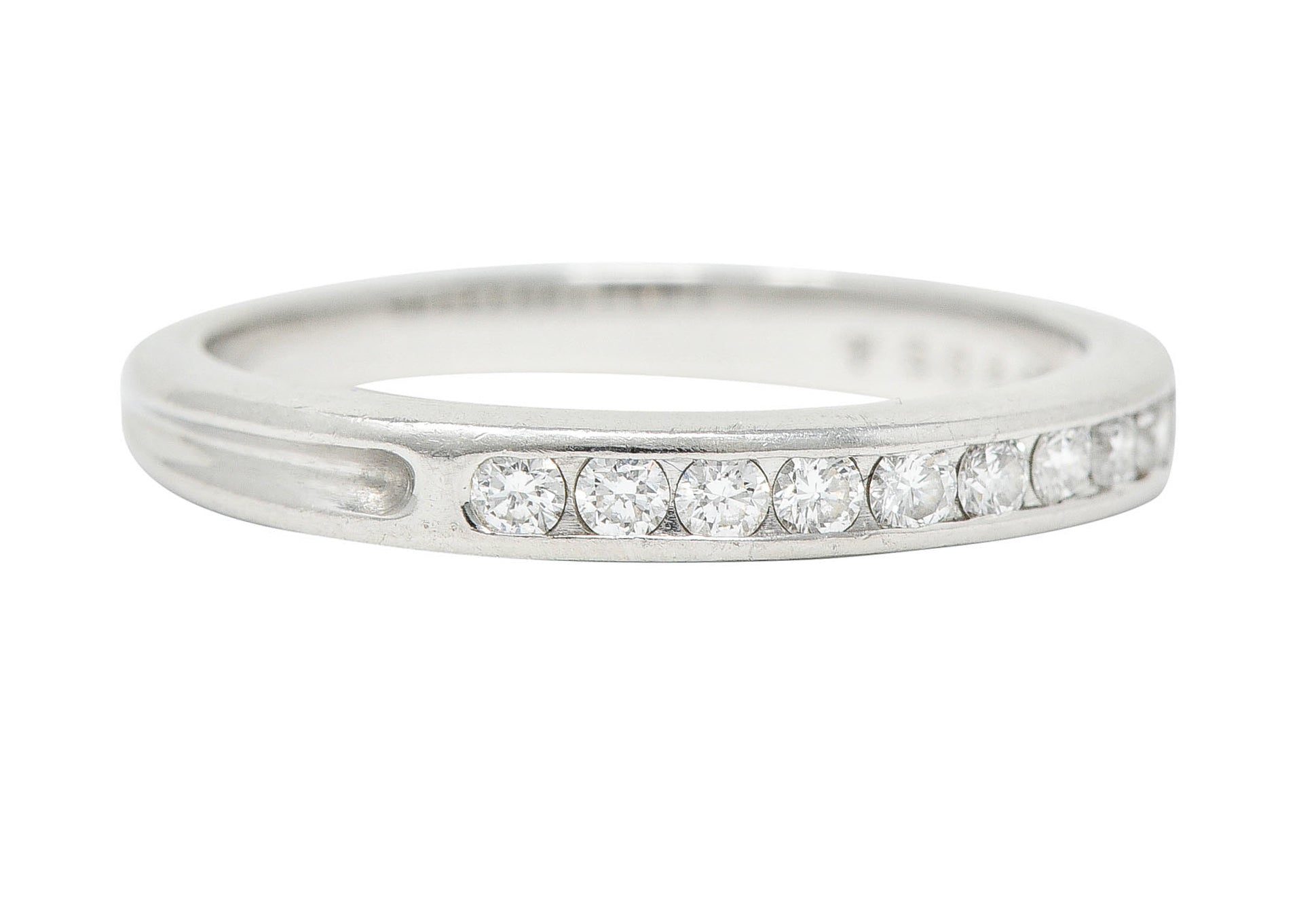 Tiffany & Co. Diamond Platinum Channel Band RingRing - Wilson's Estate Jewelry