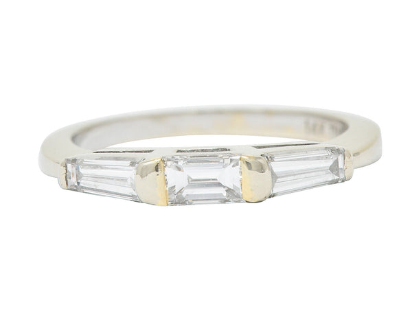 1950's Mid-Century 0.75 CTW Baguette Diamond 14 Karat White Gold Band RingRing - Wilson's Estate Jewelry