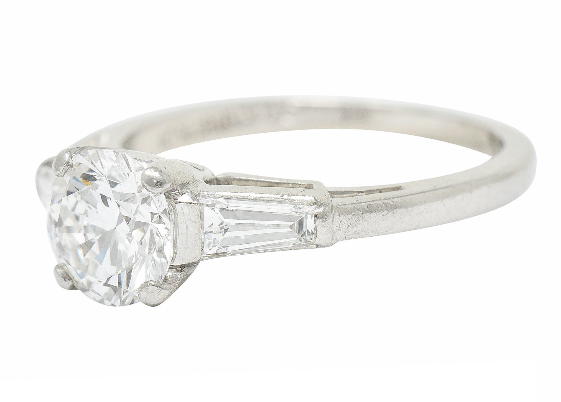 1950's Mid-Century 1.36 CTW Diamond Platinum Engagement RingRing - Wilson's Estate Jewelry