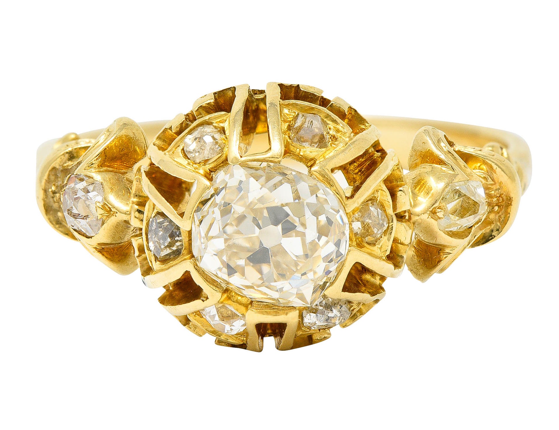 1920's Early Art Deco 1.30 CTW Diamond 14 Karat Gold Engagement RingRing - Wilson's Estate Jewelry