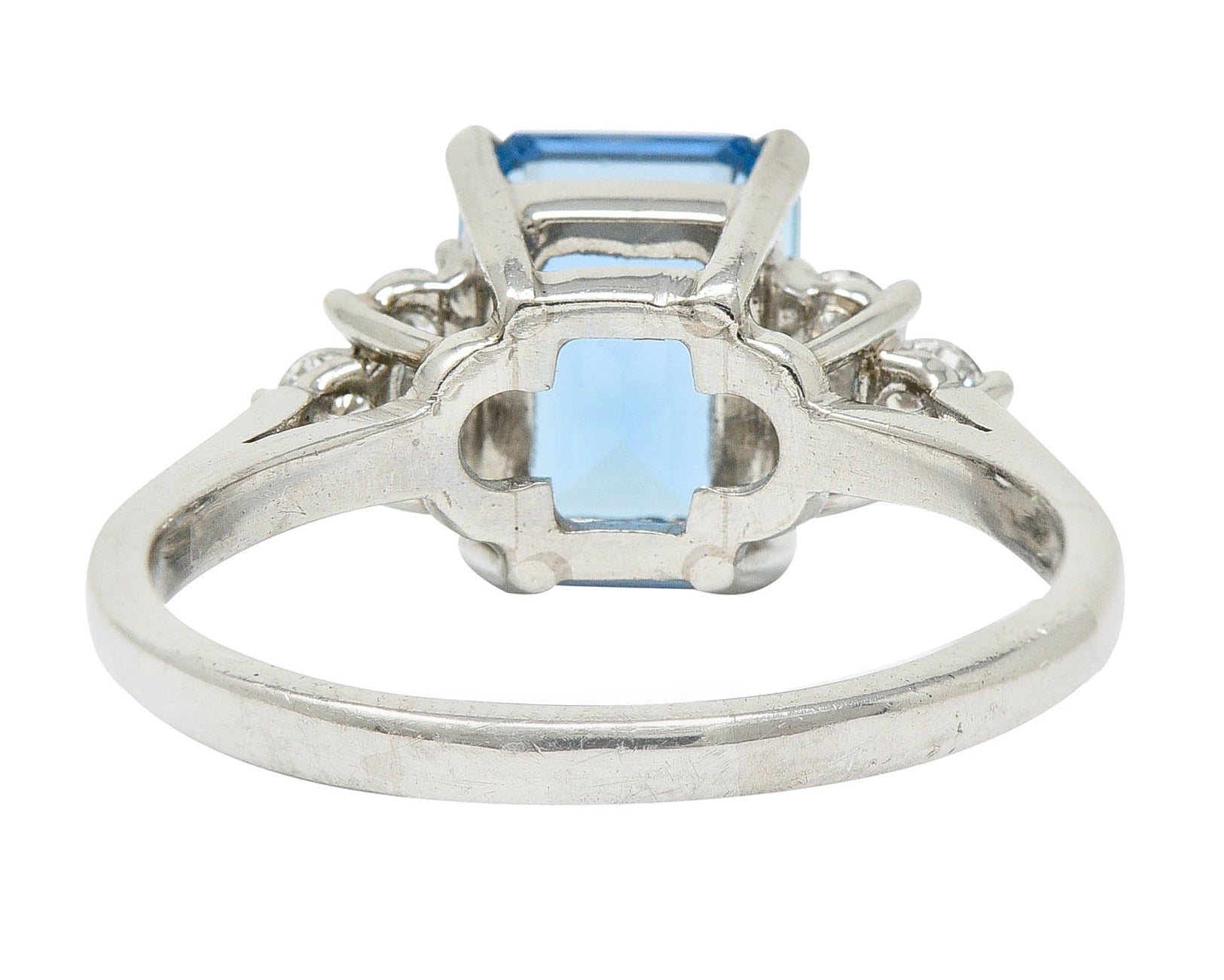 Tiffany & Co. 2.40 CTW Aquamarine Diamond Platinum Gemstone RingRing - Wilson's Estate Jewelry