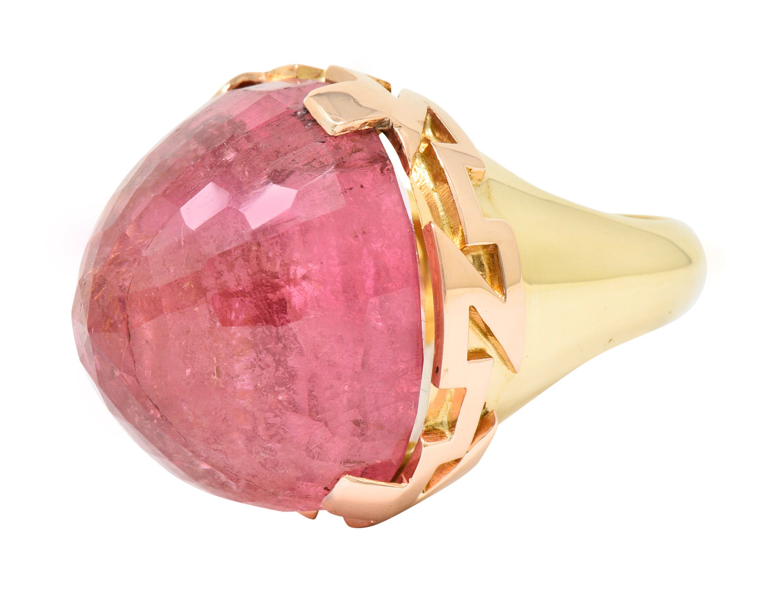 Large SeidenGang Pink Tourmaline 14 Karat Gold Cocktail RingRing - Wilson's Estate Jewelry