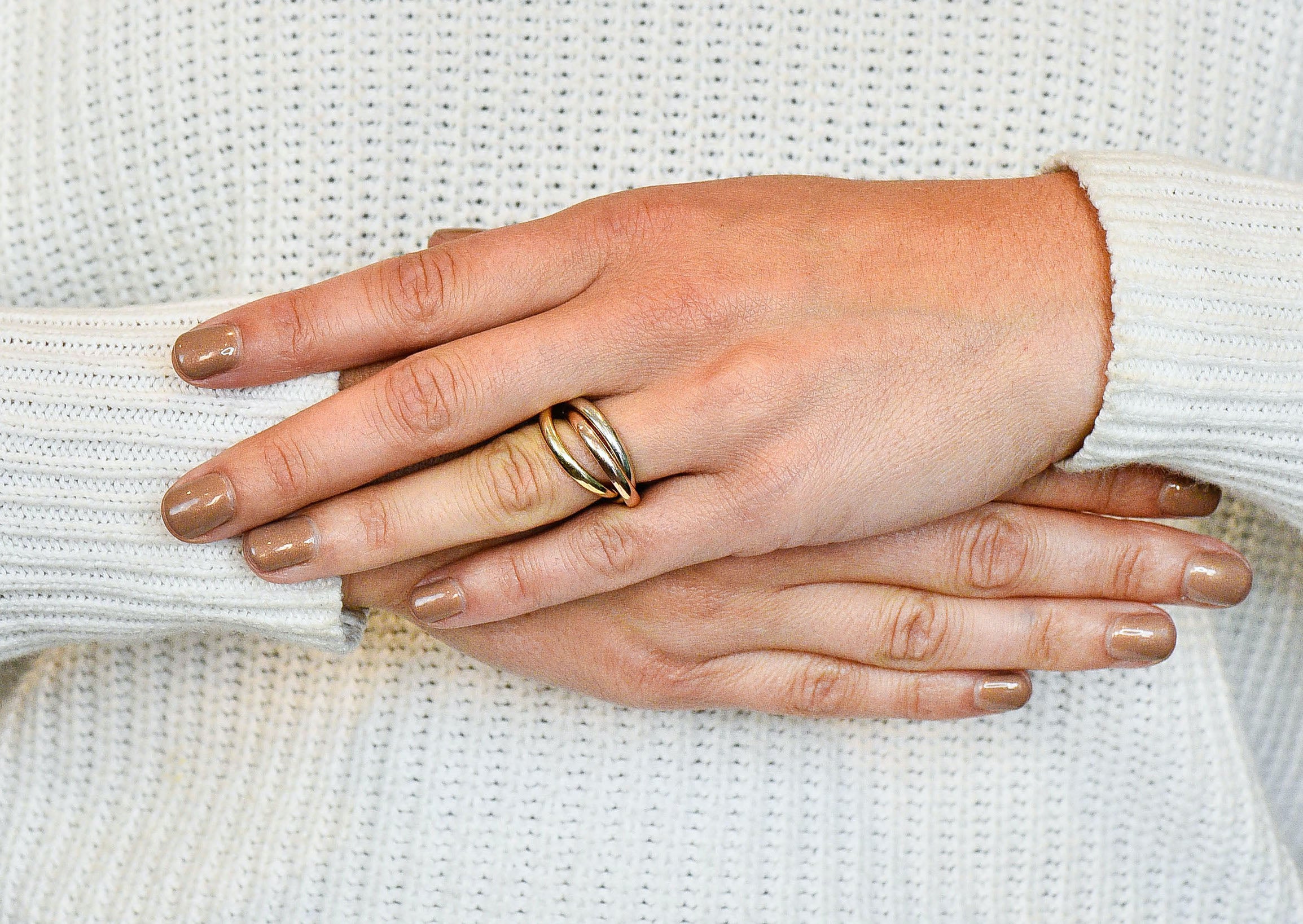 Tiffany & Co. Vintage 14 Karat Tri-Colored Gold Paloma's Melody Rolling Band RingRing - Wilson's Estate Jewelry