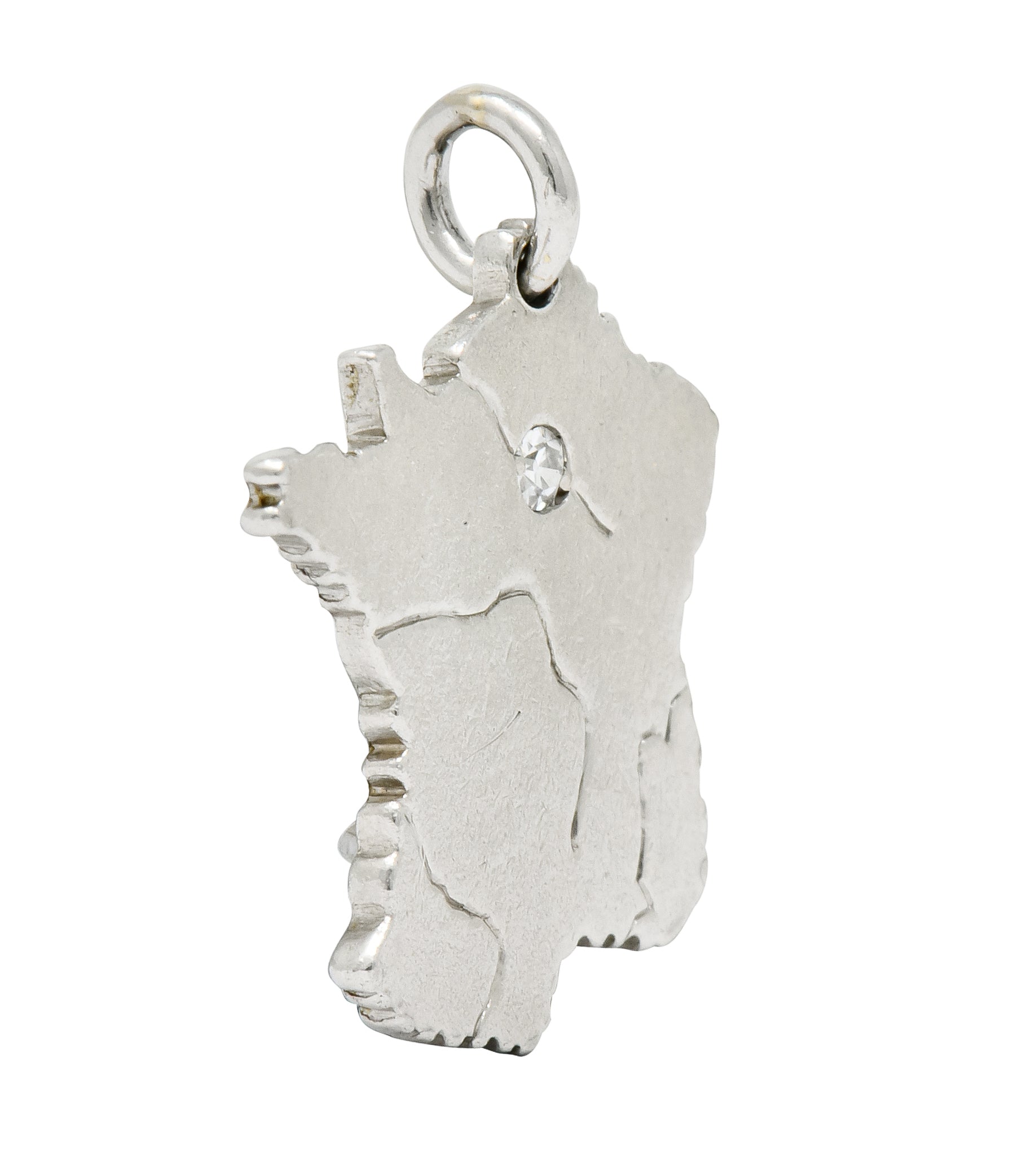 Vintage Diamond Paris Platinum France Charm - Wilson's Estate Jewelry