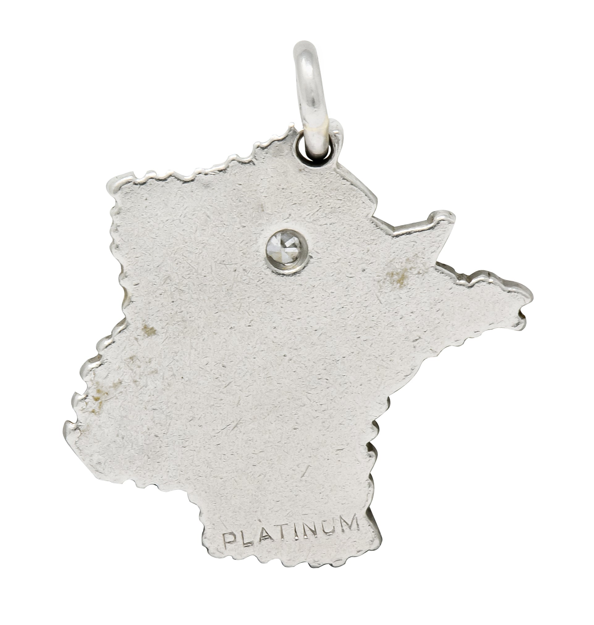 Vintage Diamond Paris Platinum France Charm - Wilson's Estate Jewelry