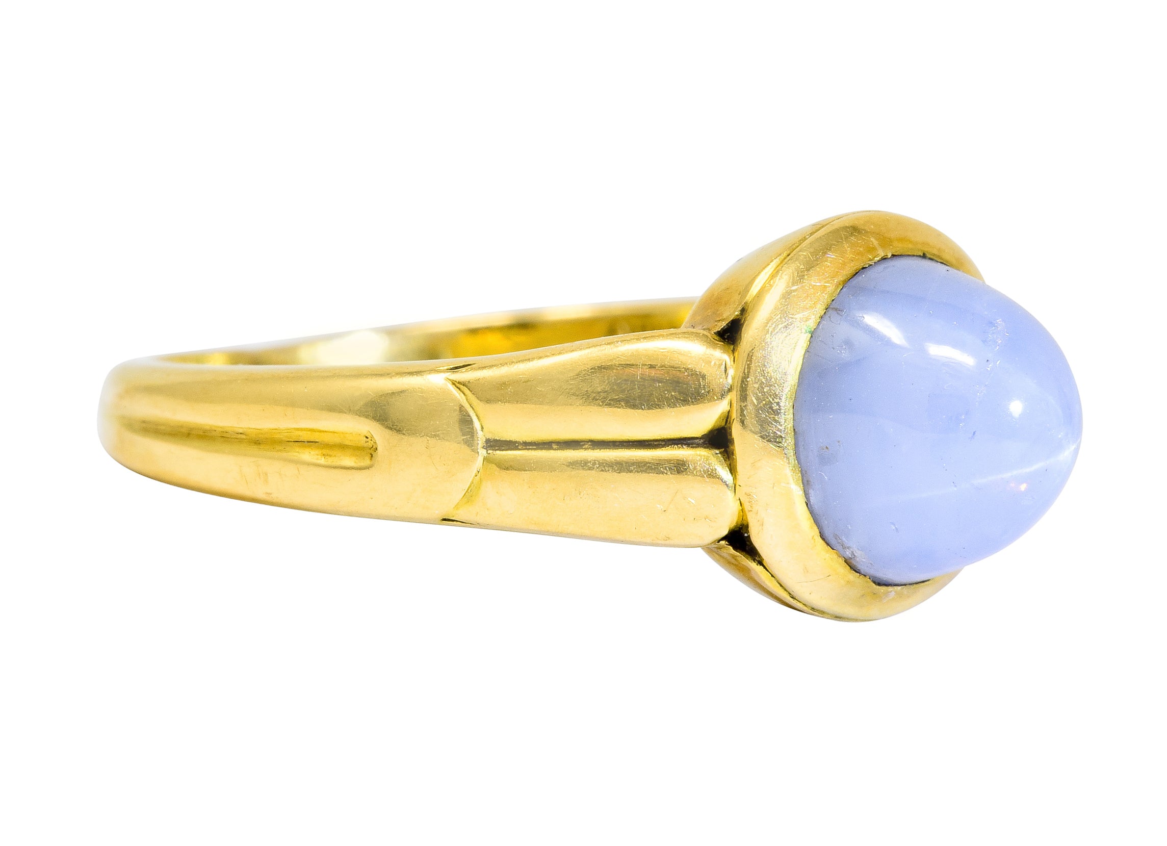 Tiffany & Co. Art Nouveau Star Sapphire 18 Karat Gold Cabochon Ring Circa 1910 - Wilson's Estate Jewelry