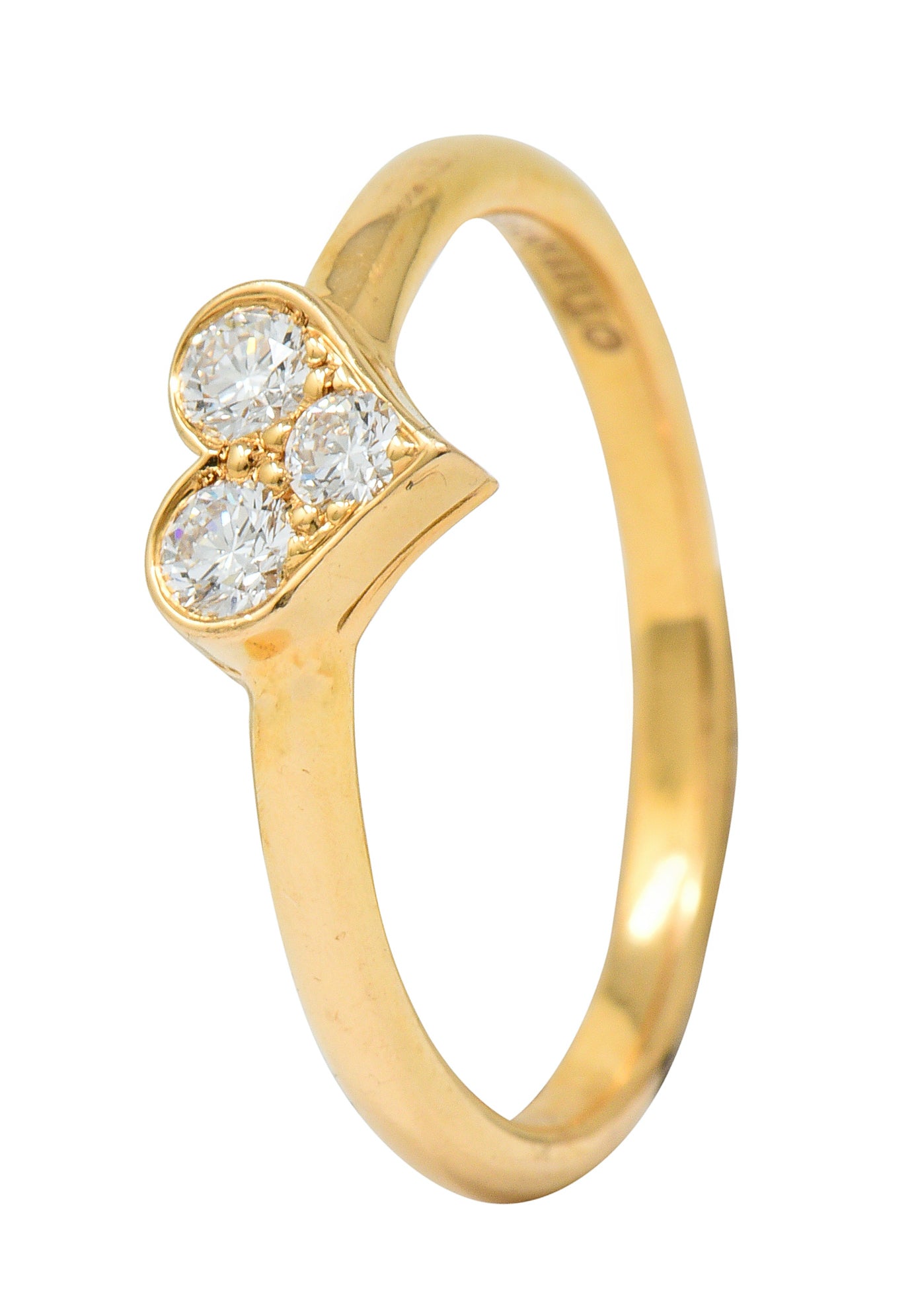 Tiffany & Co. Diamond 18 Karat Gold Tiffany Hearts Stacking RingRing - Wilson's Estate Jewelry