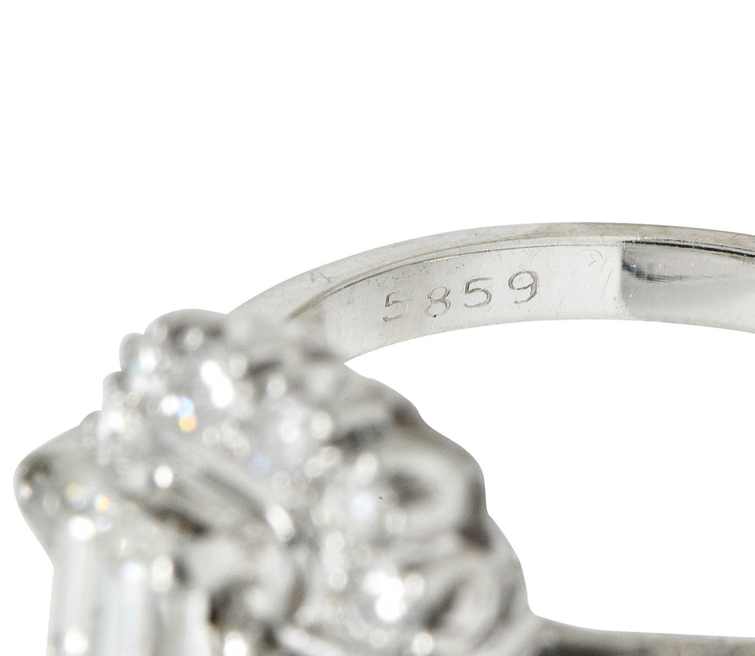 1950's Mid-Century 1.21 CTW Diamond Platinum Cluster RingRing - Wilson's Estate Jewelry