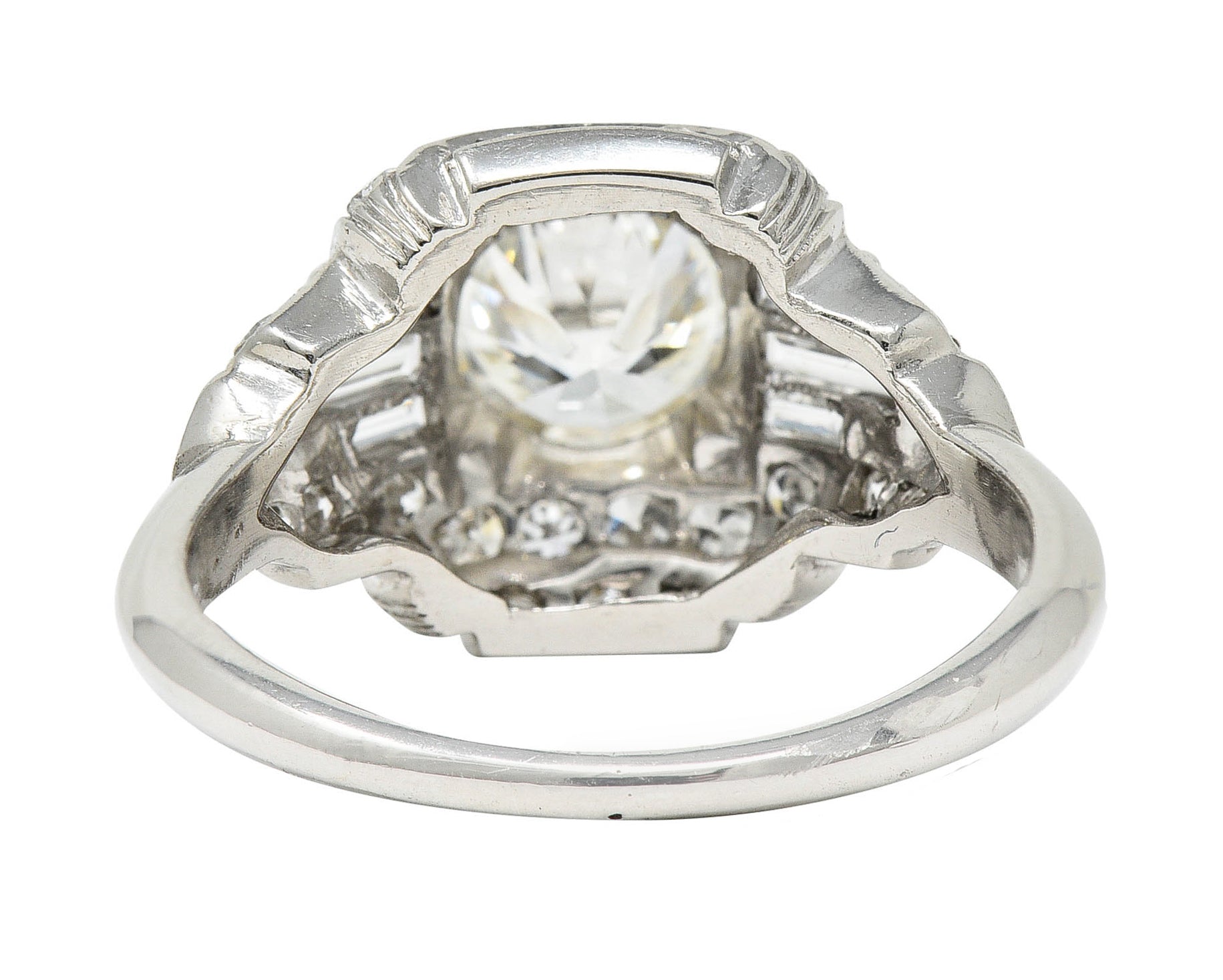 Late Art Deco 2.00 CTW Diamond Platinum Dinner RingRing - Wilson's Estate Jewelry