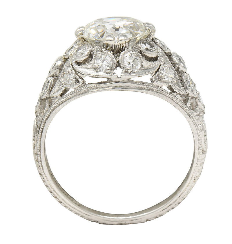 Edwardian 2.33 CTW Diamond Platinum Engagement RingRing - Wilson's Estate Jewelry