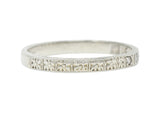 Art Deco Diamond 18 Karat White Gold Orange Blossom Band RingRing - Wilson's Estate Jewelry