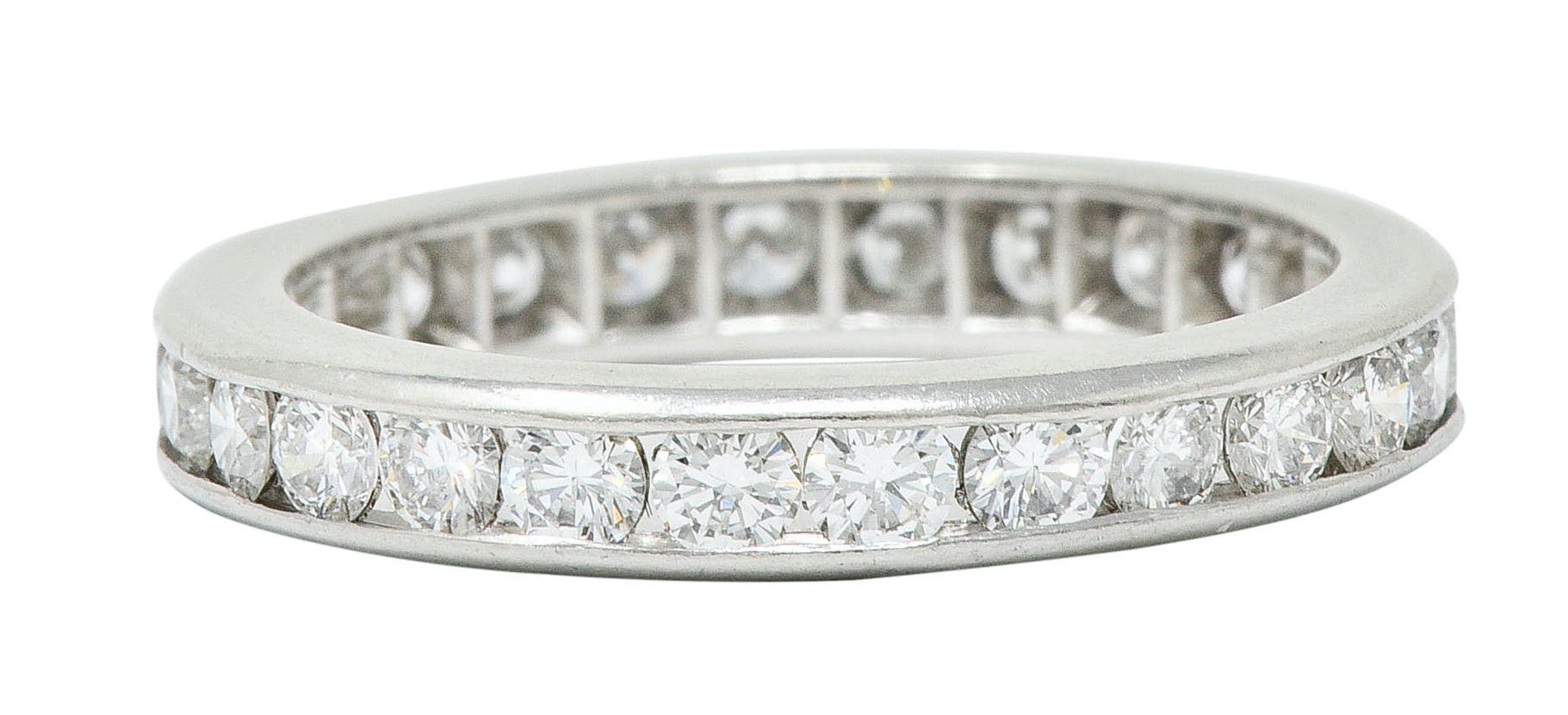 Classic 0.78 CTW Diamond Platinum Eternity Band Stack RingRing - Wilson's Estate Jewelry