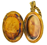 Victorian Etruscan Revival 14 & 18 Karat Gold Locket NecklaceNecklace - Wilson's Estate Jewelry