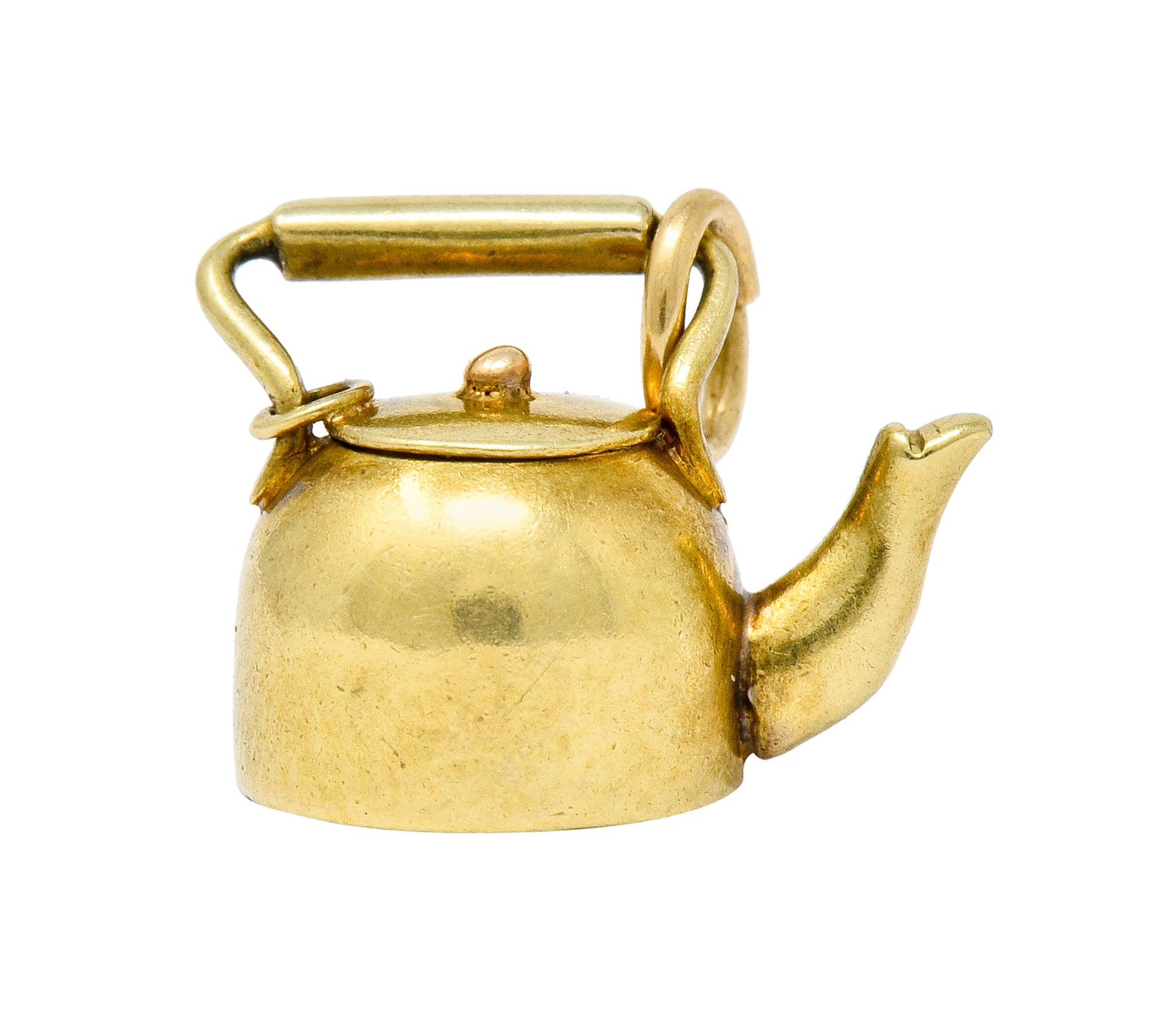 Sloan & Co. Art Nouveau 14 Karat Gold Tea Kettle Charm - Wilson's Estate Jewelry