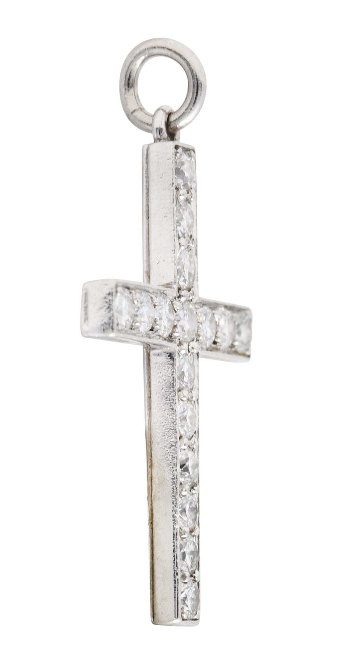 Tiffany & Co. 0.50 CTW Diamond Platinum Unisex Cross Pendant Circa 1950charm - Wilson's Estate Jewelry