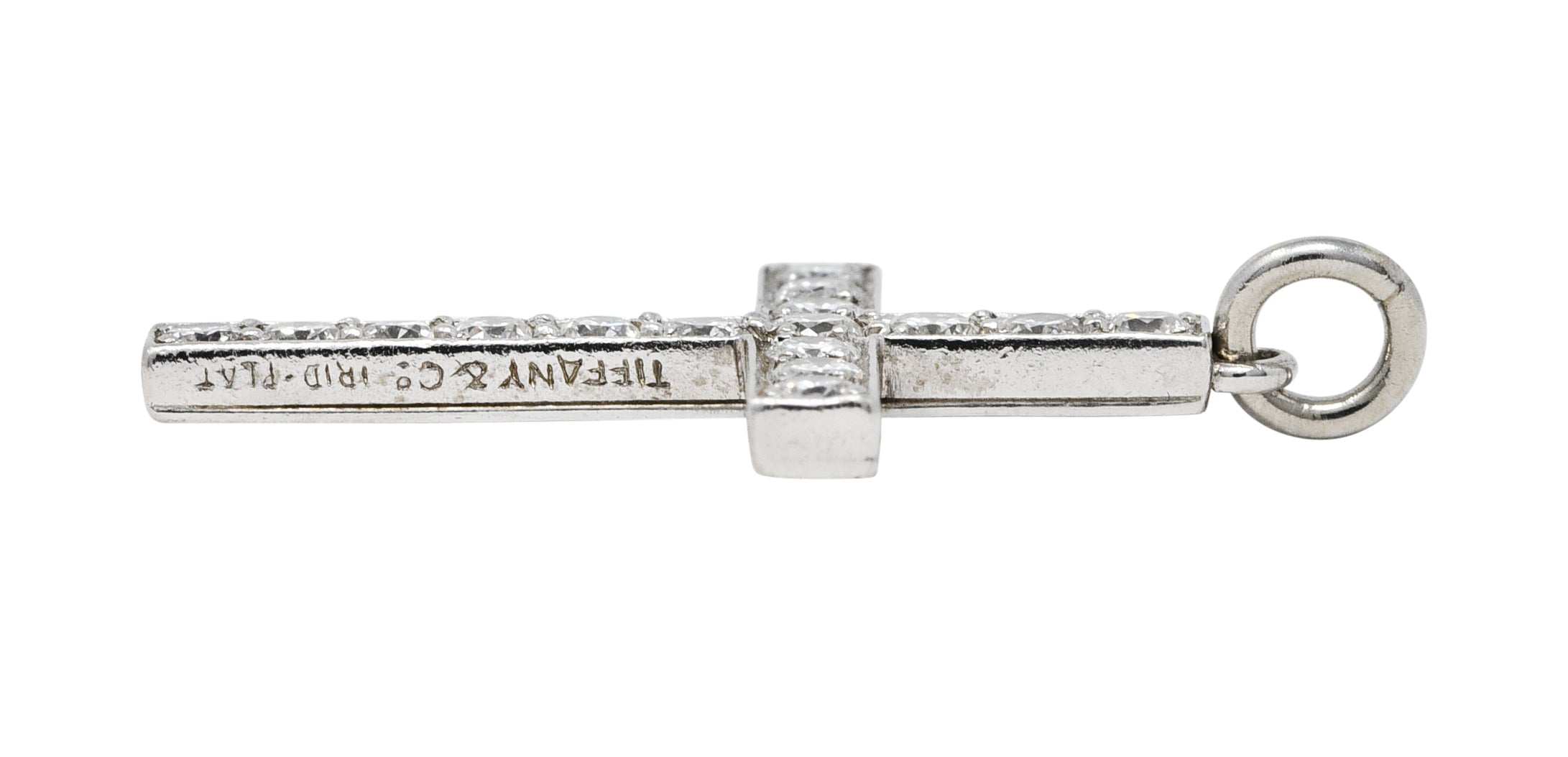 Tiffany & Co. 0.50 CTW Diamond Platinum Unisex Cross Pendant Circa 1950charm - Wilson's Estate Jewelry