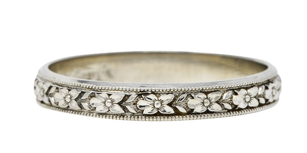 1930's Sohengrin 18 Karat White Gold Men's Wedding Band RingRing - Wilson's Estate Jewelry