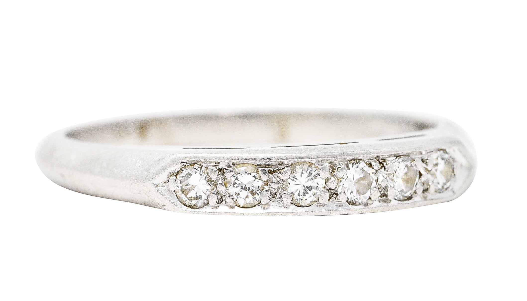 Mid-Century 0.25 CTW Diamond Platinum Anniversary Band RingRing - Wilson's Estate Jewelry