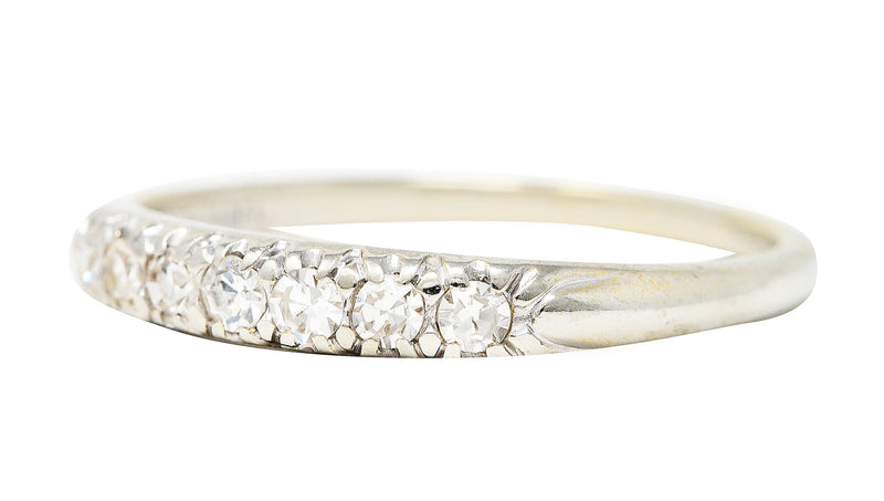 Jabel Single Cut Diamond 18 Karat White Gold Band RingRing - Wilson's Estate Jewelry
