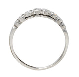 Art Deco 0.25 CTW Diamond Platinum Wedding Band RingRing - Wilson's Estate Jewelry