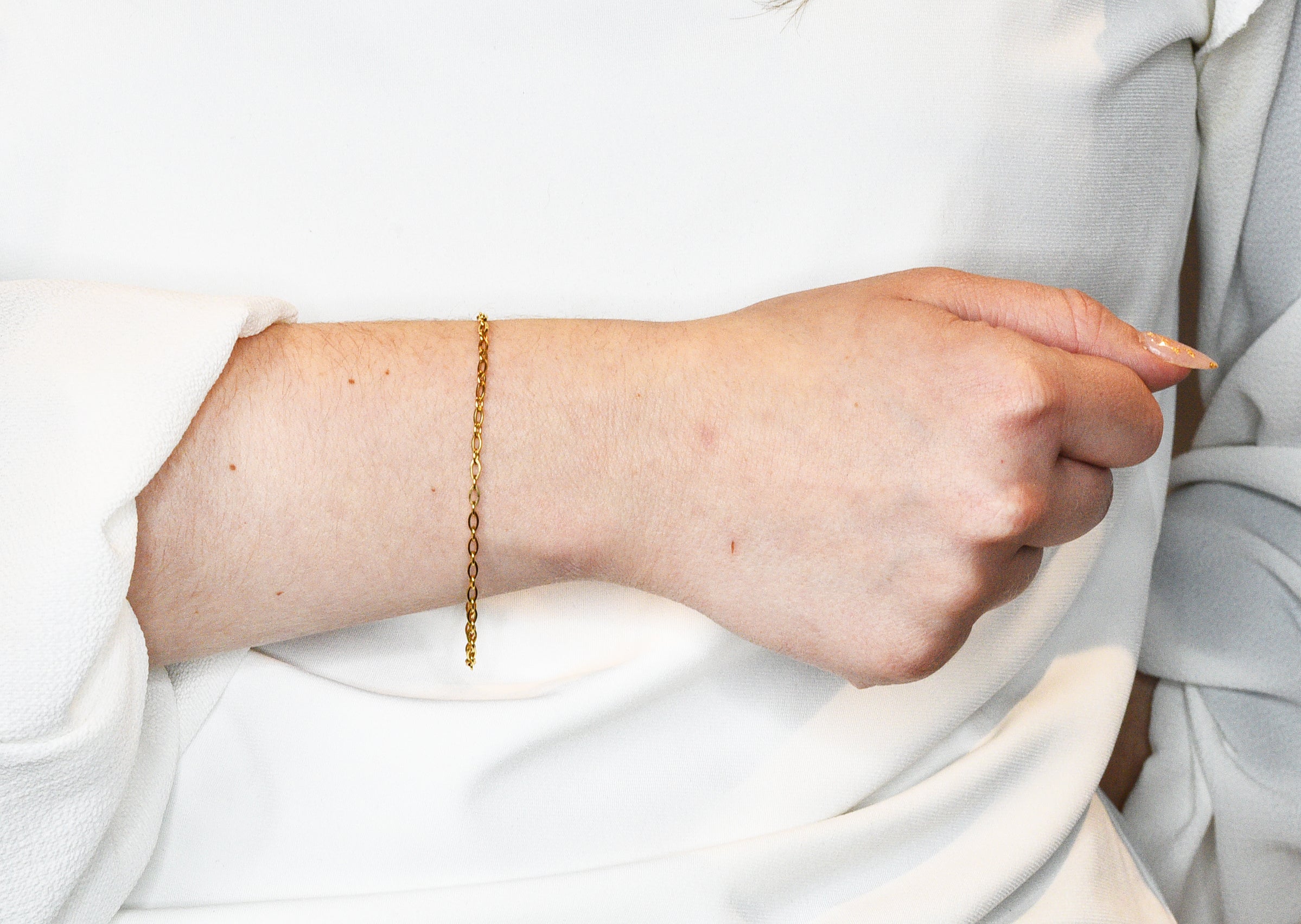 Mauboussin Paris 18 Karat Yellow Gold Navette Link Braceletbracelet - Wilson's Estate Jewelry