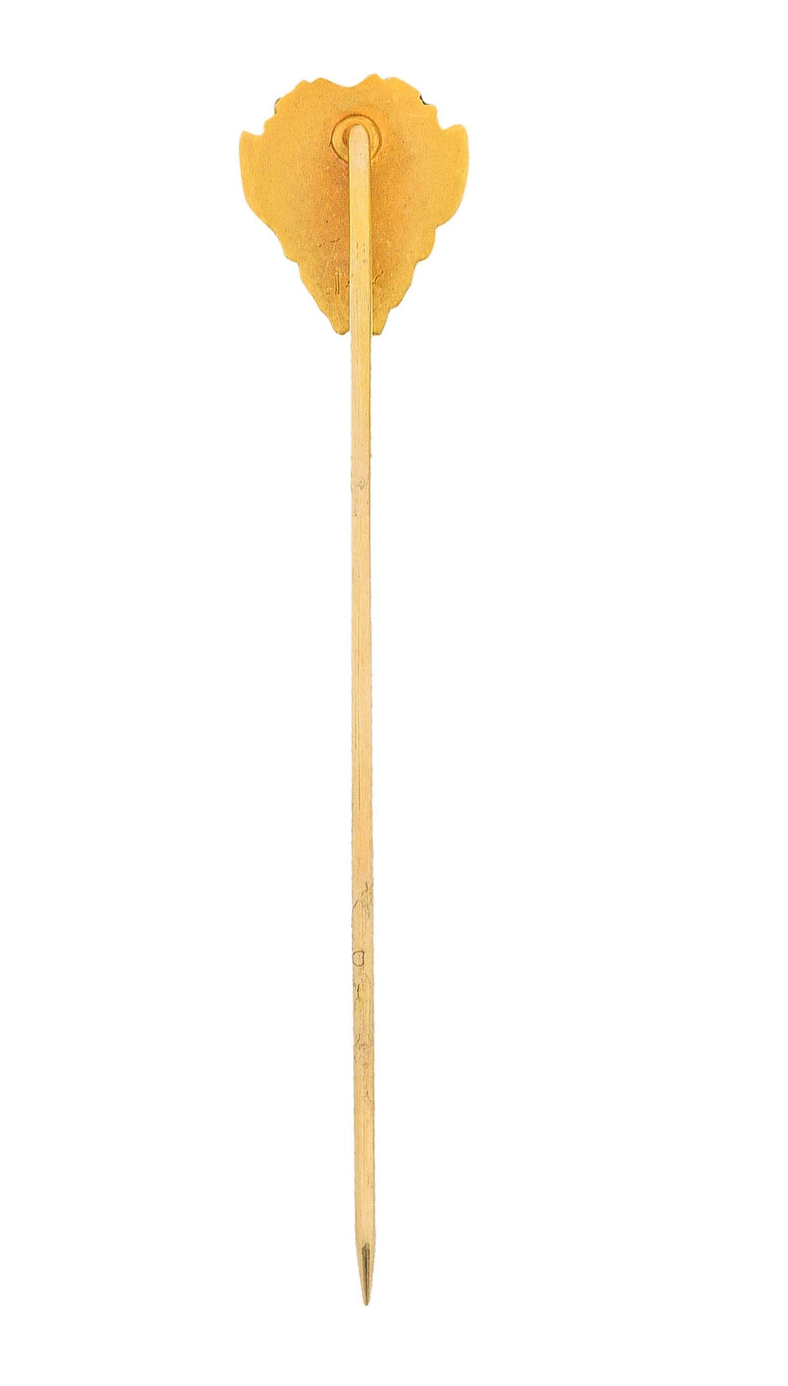 1900 Late Victorian Diamond 18 Karat Yellow Gold Devil Stickpin Wilson's Antique & Estate Jewelry