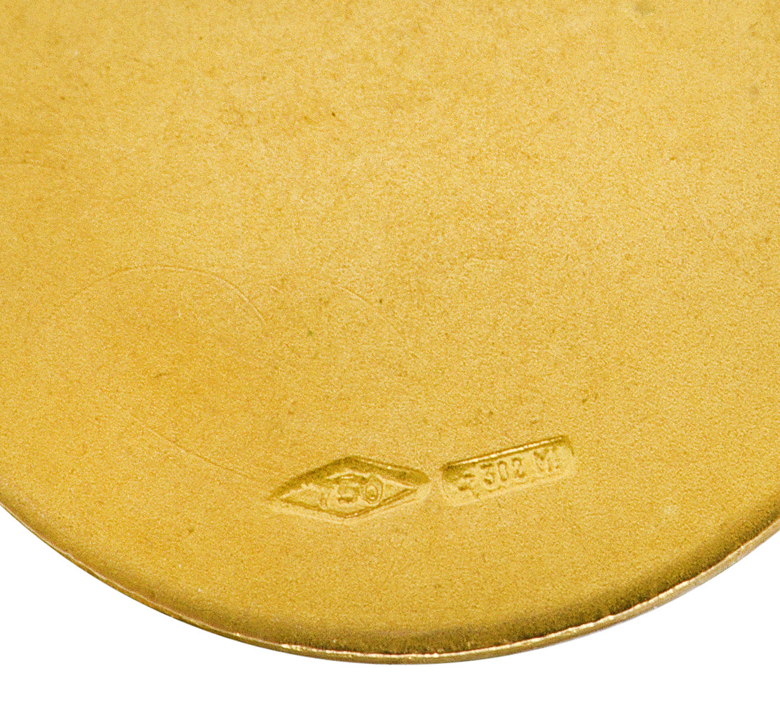 Vintage 18 Karat Gold Libra Zodiac Charmcharm - Wilson's Estate Jewelry