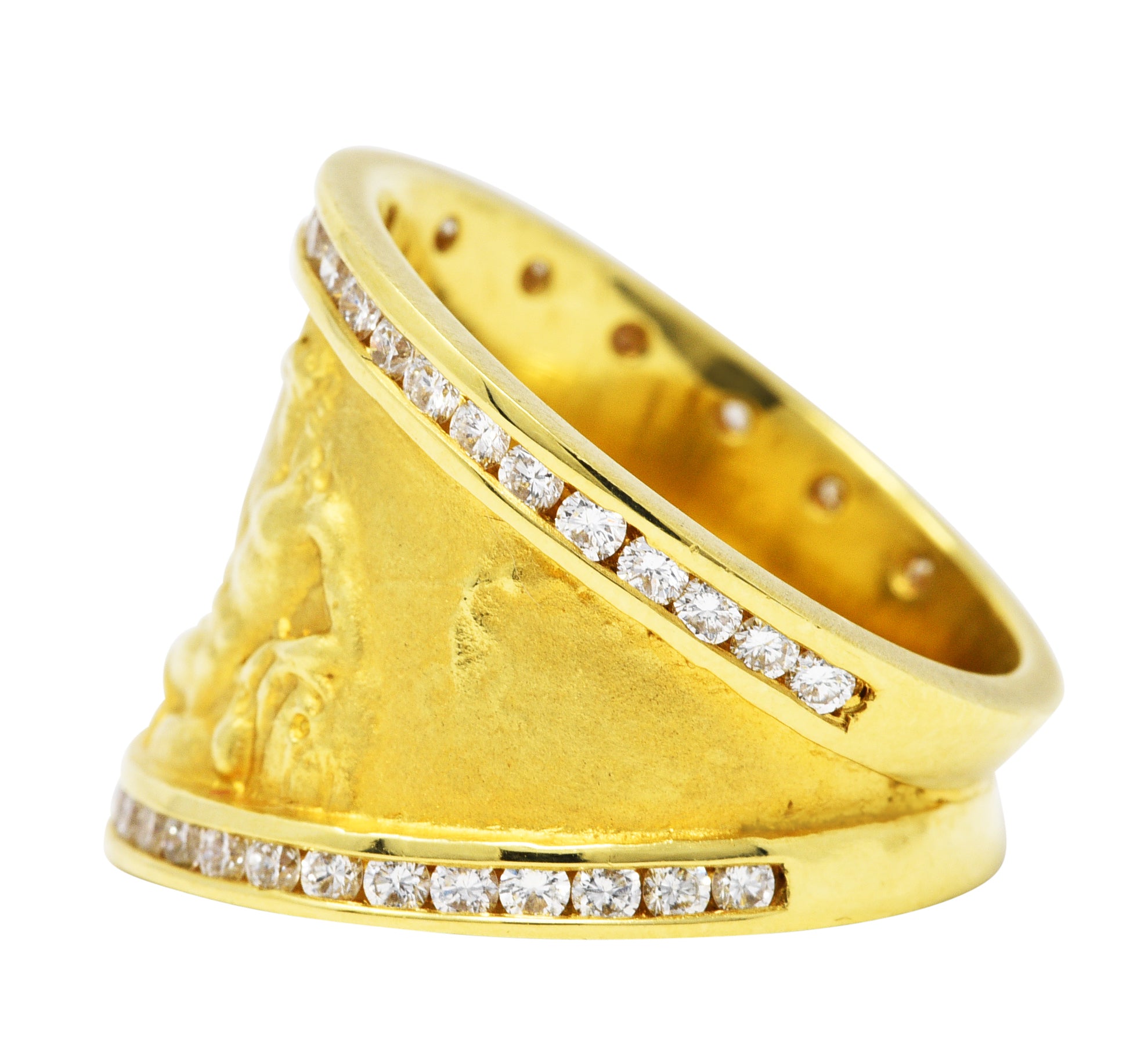 SeidanGang 1.00 CTW Diamond 18 Karat Gold Cupid Dionysus Band RingRing - Wilson's Estate Jewelry