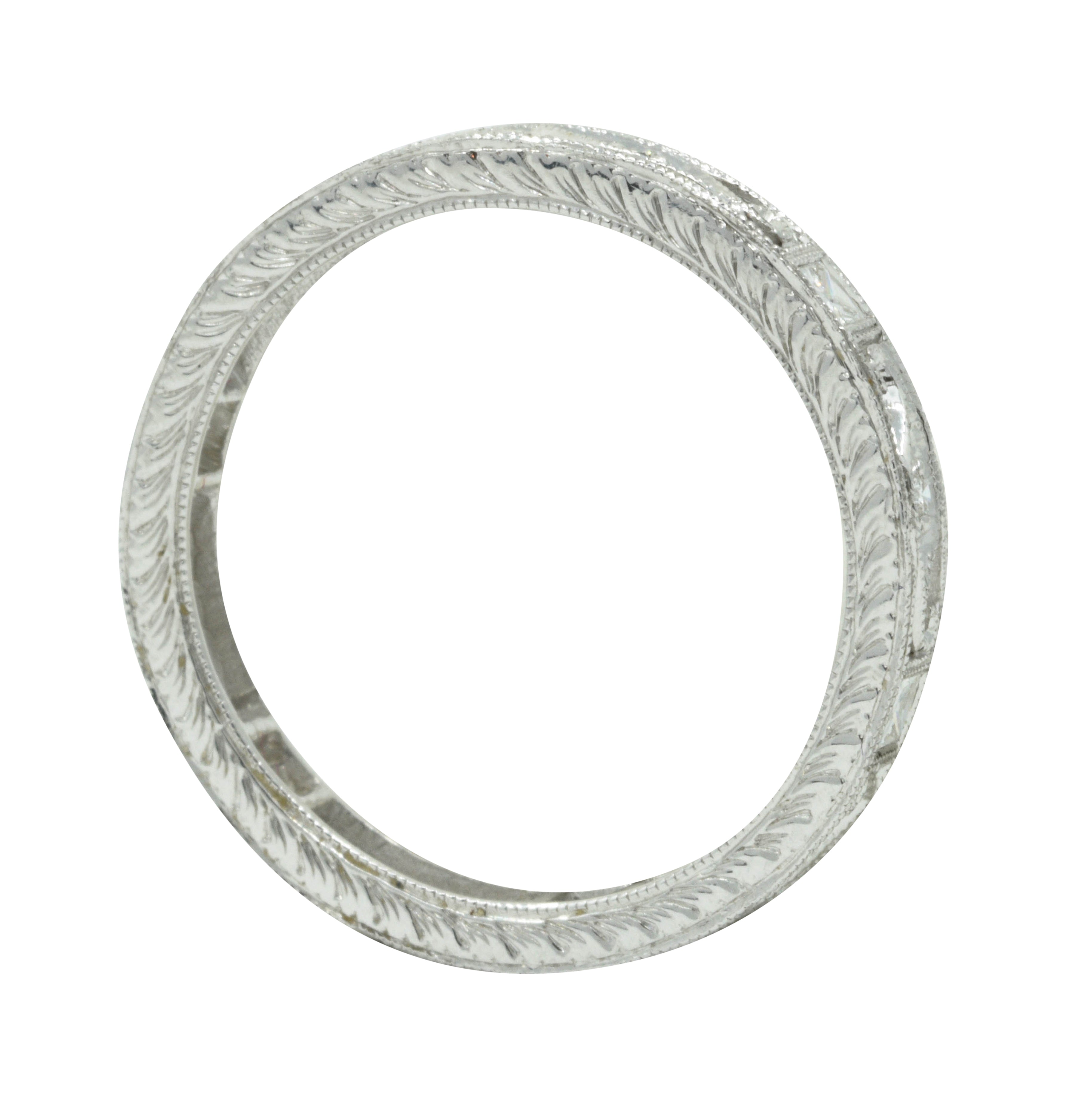 Contemporary 0.45 CTW Diamond 18 Karat White Gold Eternity Band RingRing - Wilson's Estate Jewelry