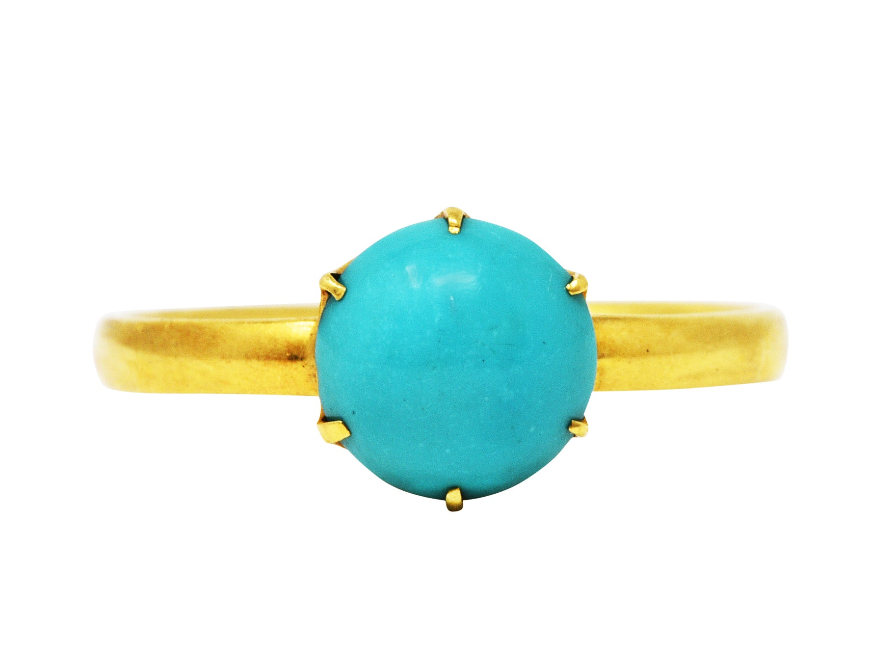 1960's Tiffany & Co. Turquoise 18 Karat Gold Solitaire RingRing - Wilson's Estate Jewelry