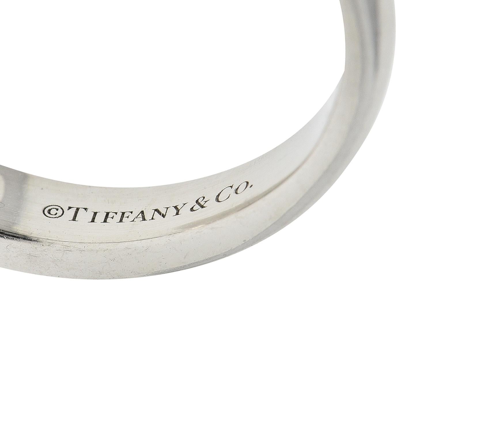 Tiffany & Co. 0.88 CTW Diamond Platinum Channel Band Stacking Ring