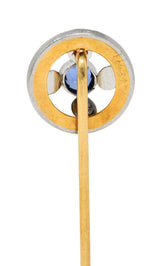 Whiteside & Blank Sapphire Platinum-Topped 14 Karat Gold StickpinStick Pin - Wilson's Estate Jewelry