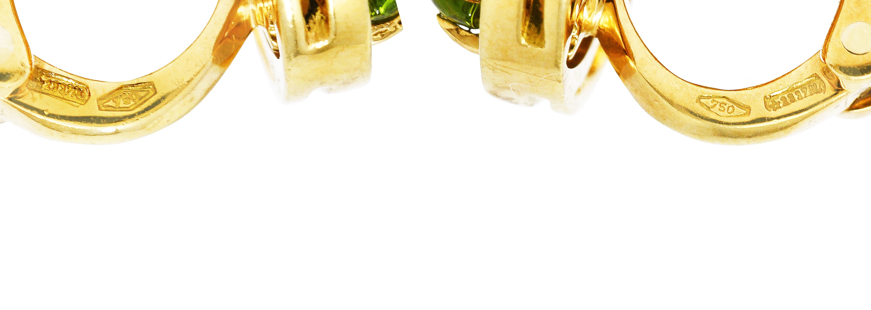 Bulgari Peridot Blue Topaz Garnet Diamond 18 Karat Yellow Gold Allegra Gemstone Earrings Wilson's Estate Jewelry